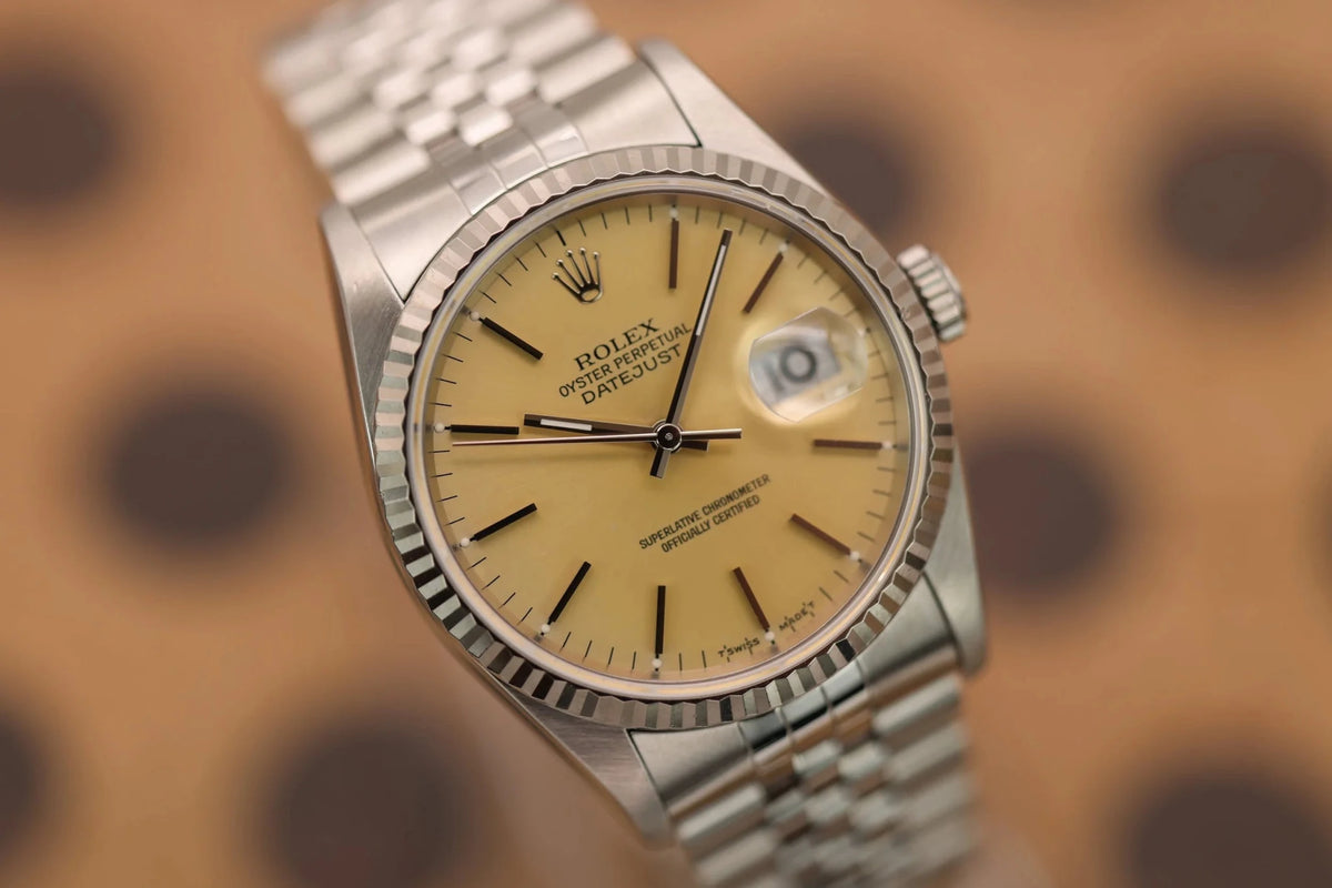 1995 Rolex Datejust Ref. 16234 | Caramel Dial | Box and Papers - Sierra Time Co