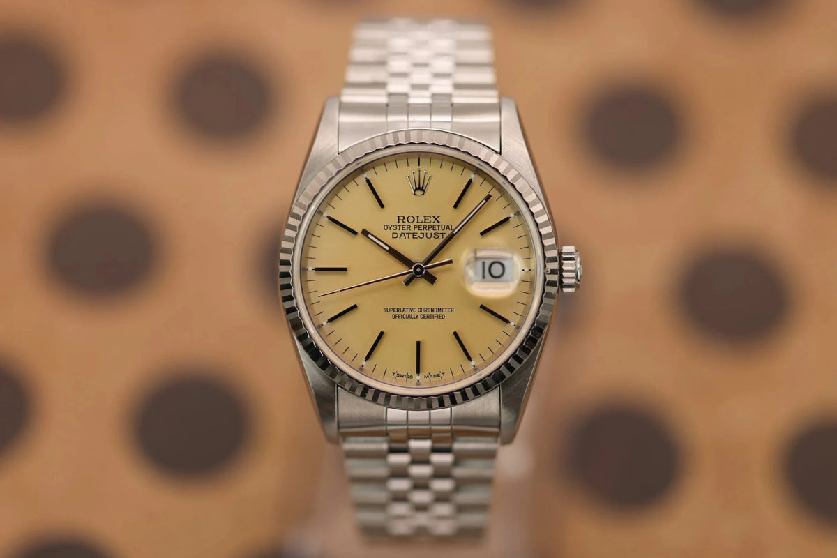 1995 Rolex Datejust Ref. 16234 | Caramel Dial | Box and Papers - Sierra Time Co