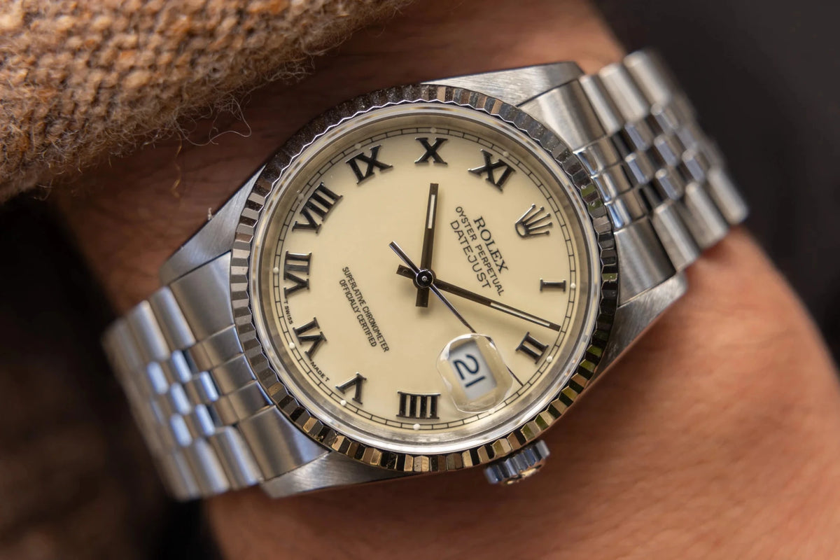 1995 Rolex Datejust Ref. 16234 | Papers | Rare Cream Ivory Dial - Sierra Time Co