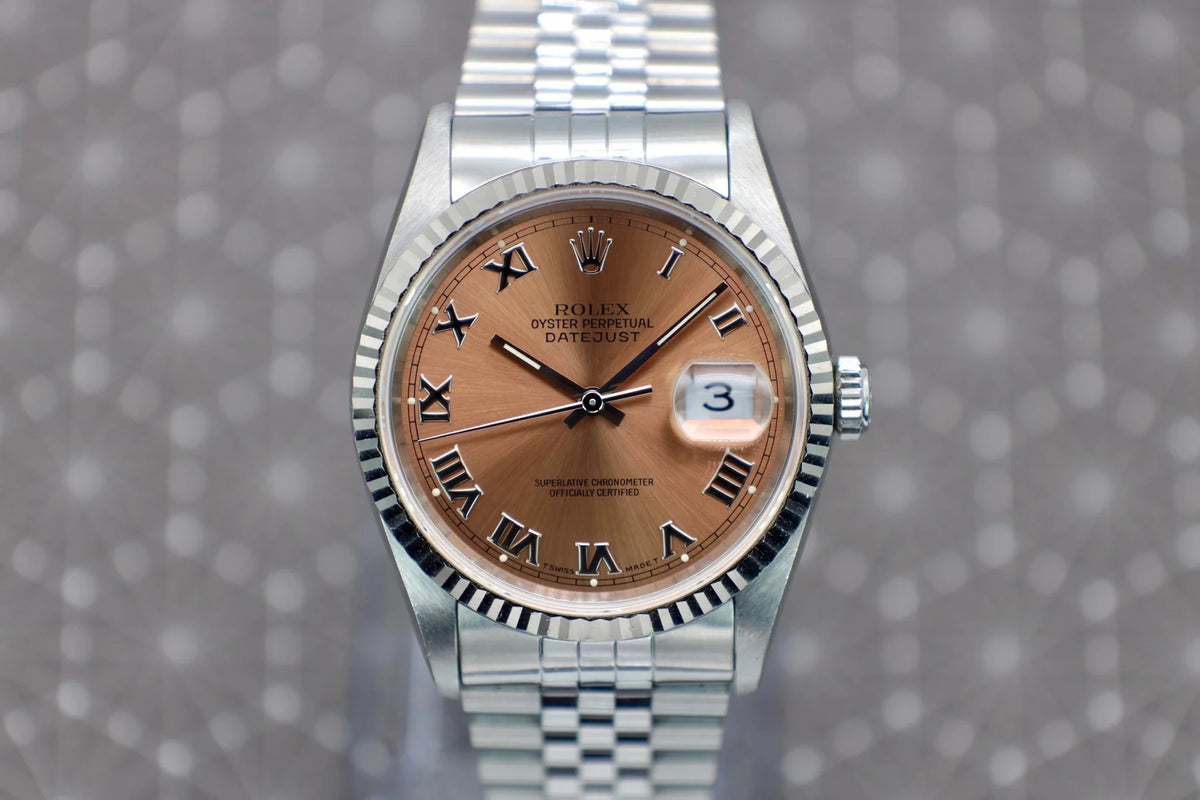 1995 Rolex Datejust Ref. 16234 | Salmon Dial | Papers and Hangtags - Sierra Time Co