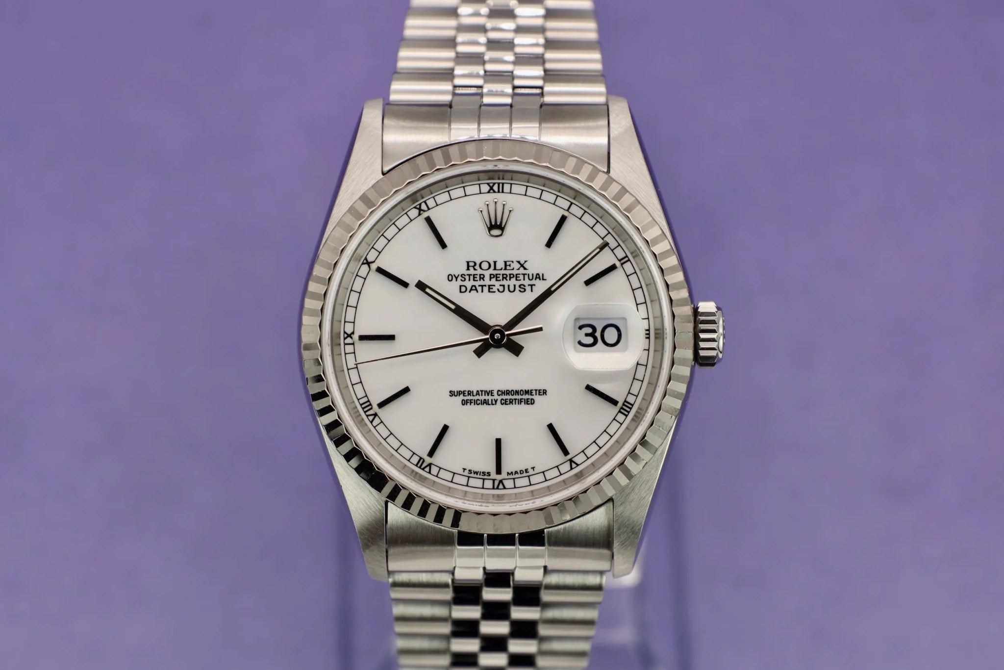 1995 Rolex Datejust Ref. 16234 | White Dial - Sierra Time Co