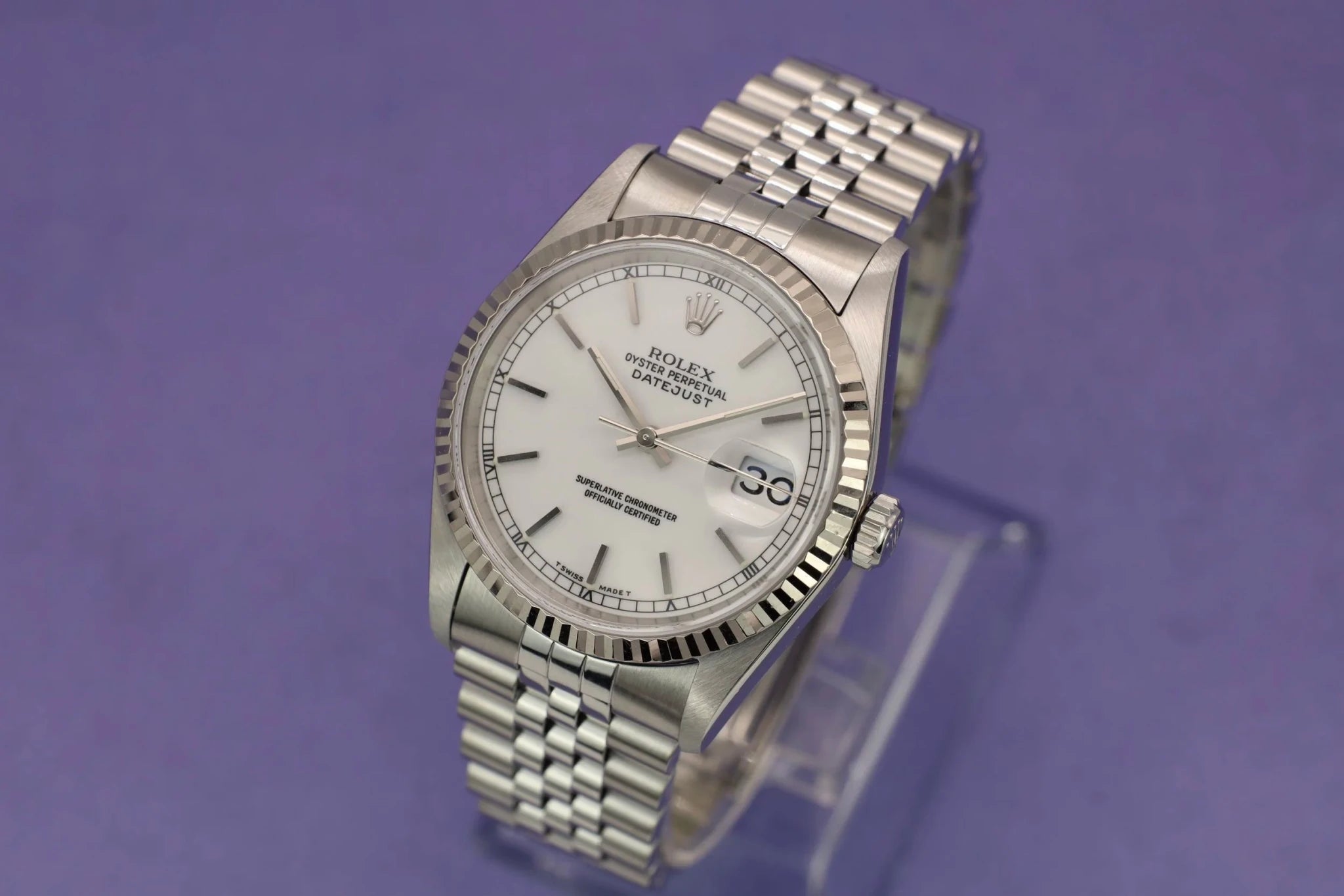1995 Rolex Datejust Ref. 16234 | White Dial - Sierra Time Co