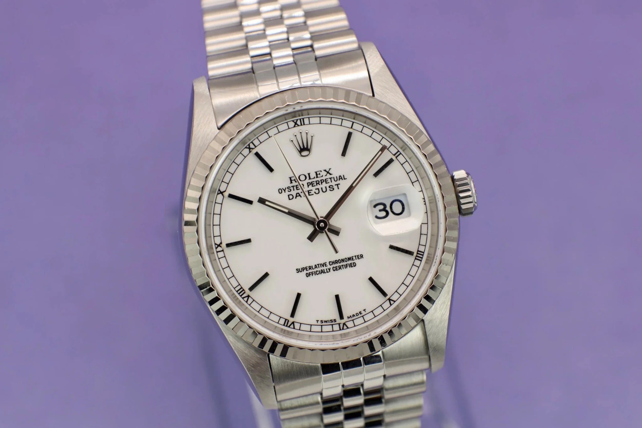 1995 Rolex Datejust Ref. 16234 | White Dial - Sierra Time Co