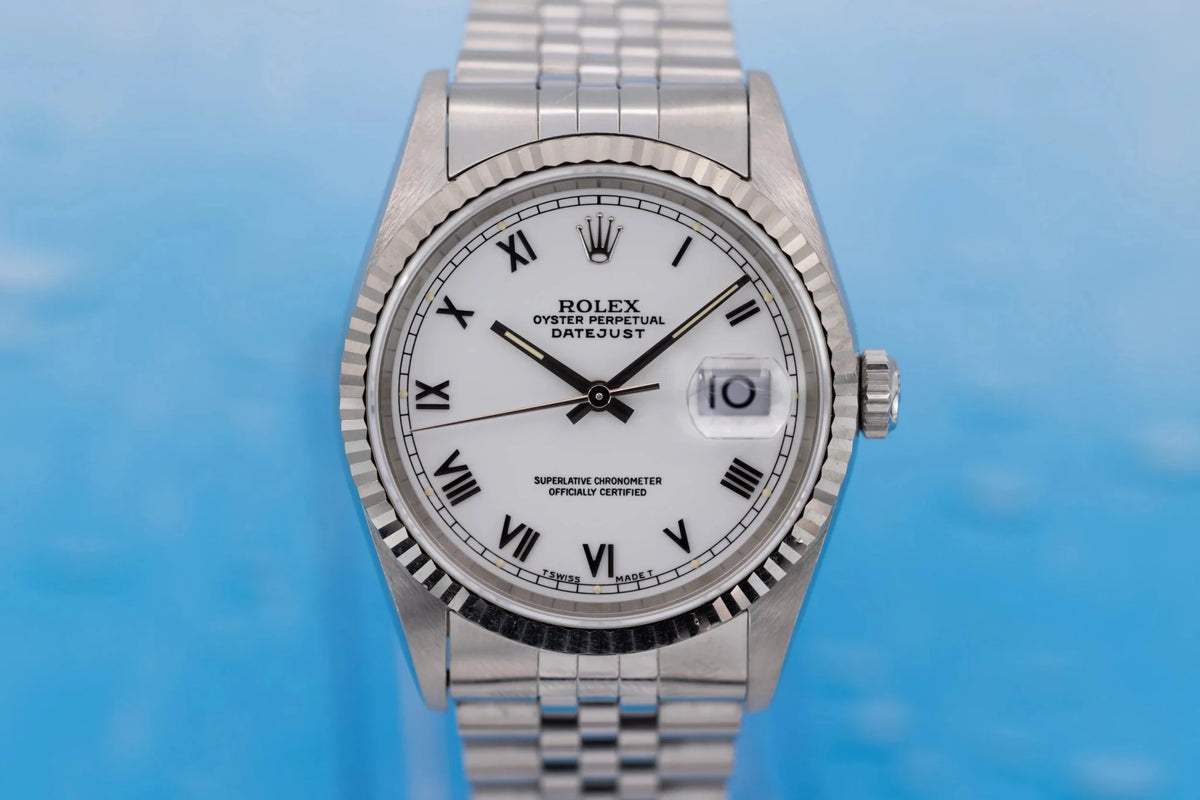 1995 Rolex Datejust Ref. 16234 | White Roman Numeral Dial - Sierra Time Co