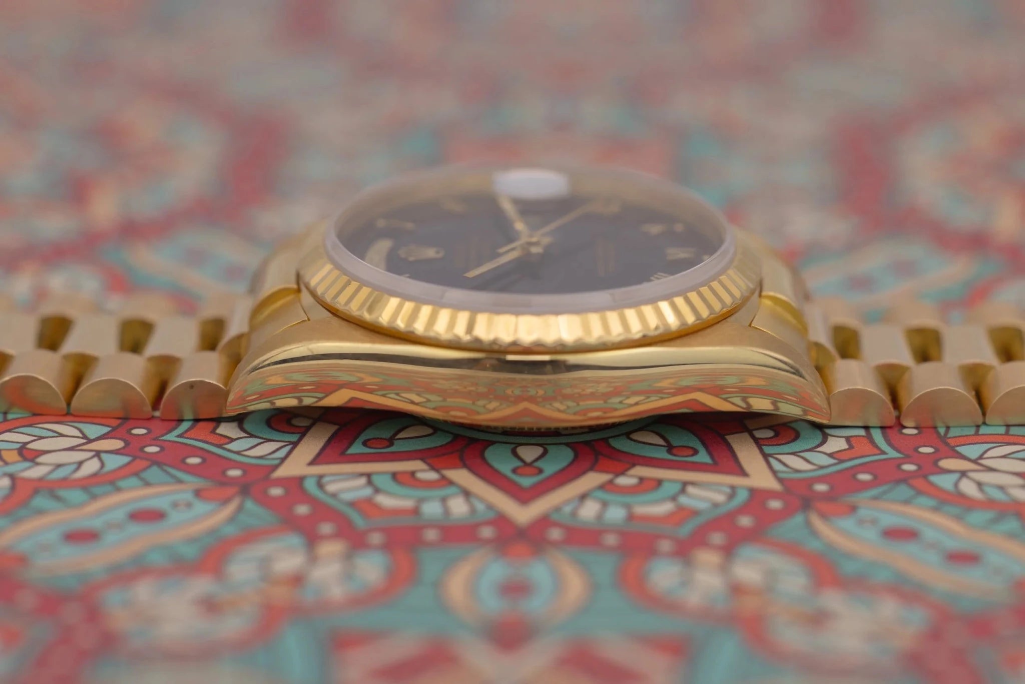 1995 Rolex Day-Date Ref. 18238 | 18K YG | Black Roman Numeral Dial - Sierra Time Co