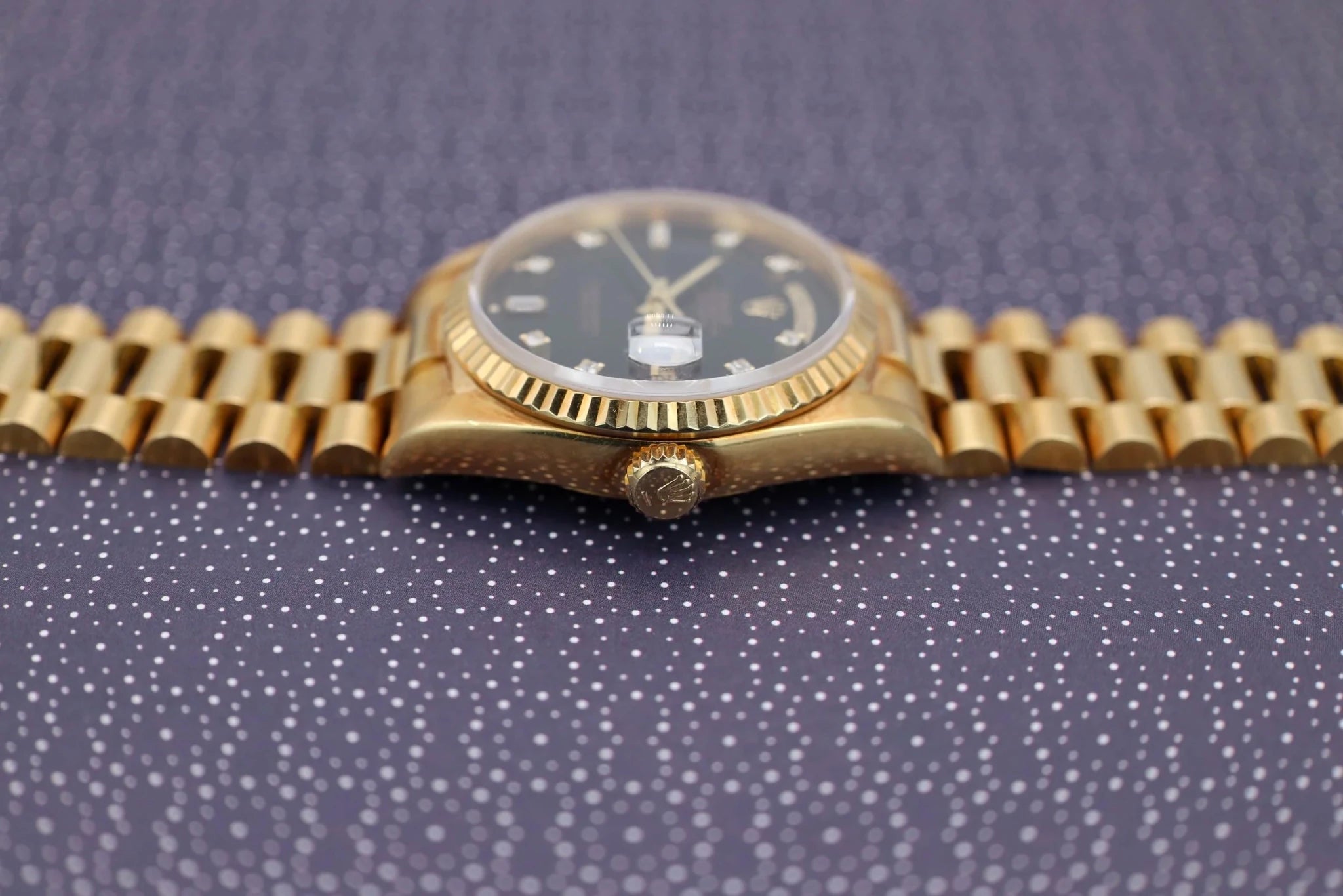 1995 Rolex Day-Date Ref. 18238 | Black Diamond Dial - Sierra Time Co