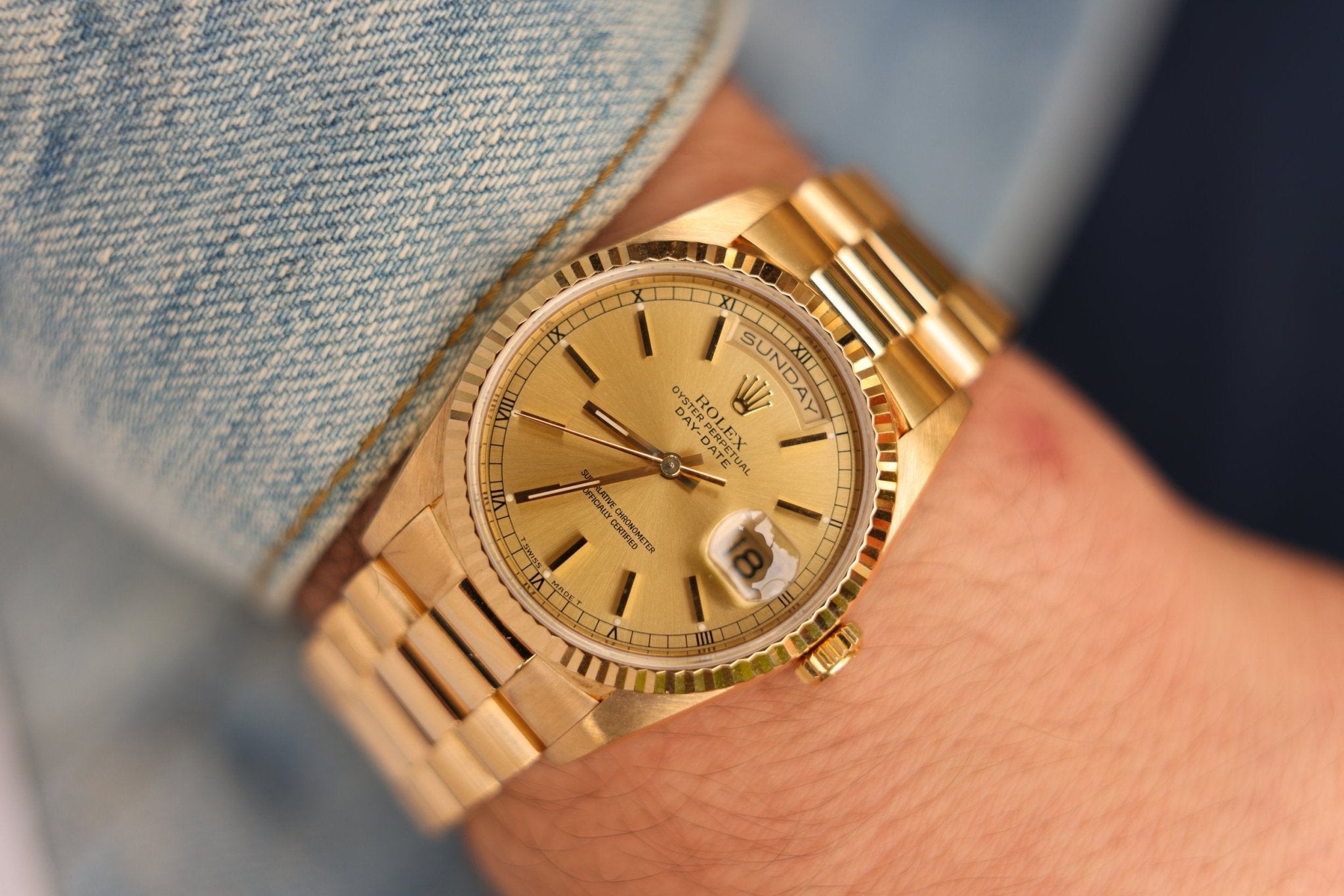 1995 Rolex Day-Date Ref. 18238 | Champagne Dial - Sierra Time Co