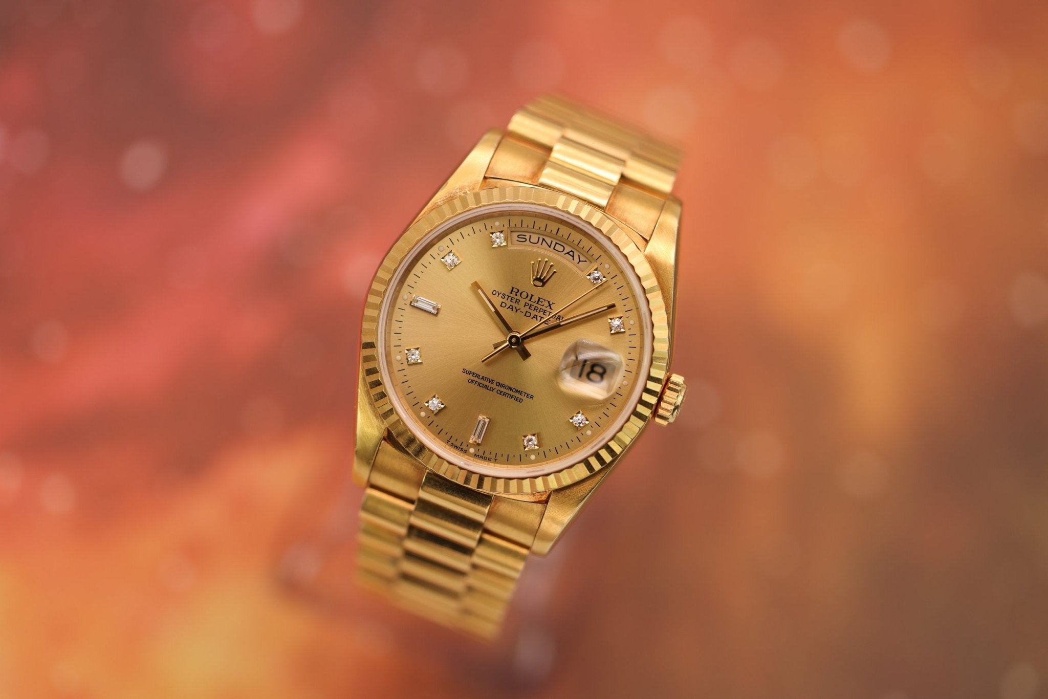 1995 Rolex Day-Date Ref. 18238 | Champagne Diamond Dial - Sierra Time Co