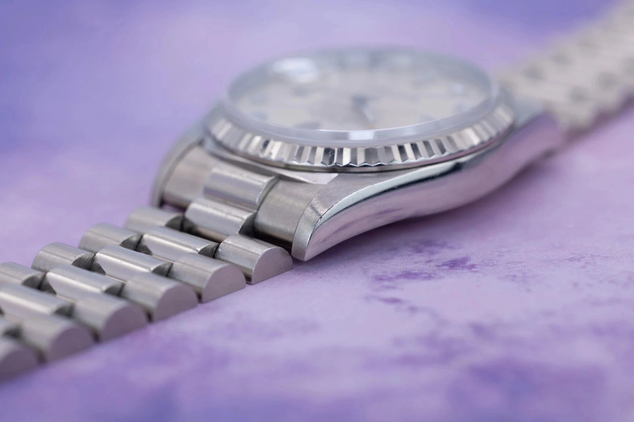 1995 Rolex Day-Date Ref. 18239 | Silver Diamond Dial - Sierra Time Co