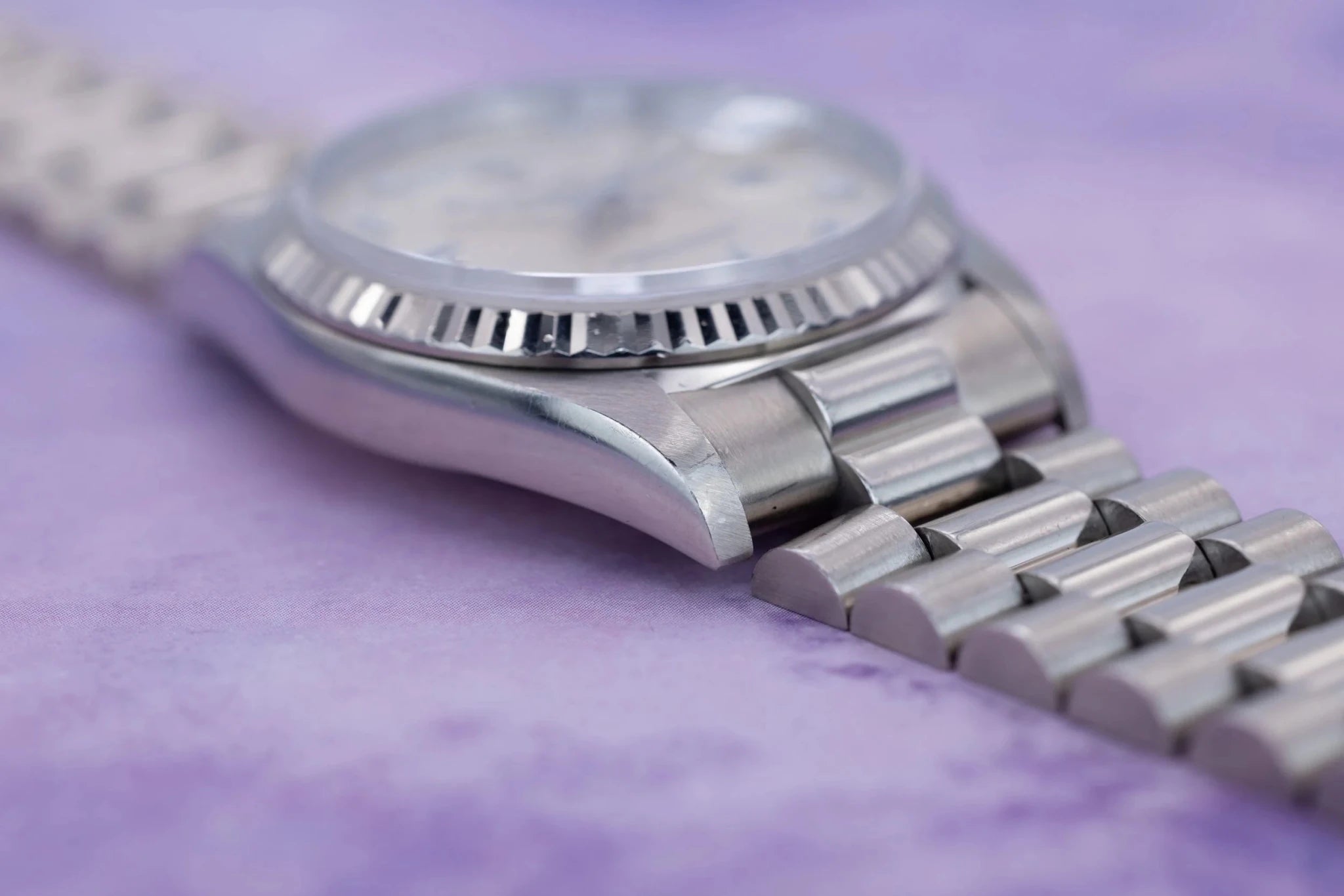 1995 Rolex Day-Date Ref. 18239 | Silver Diamond Dial - Sierra Time Co