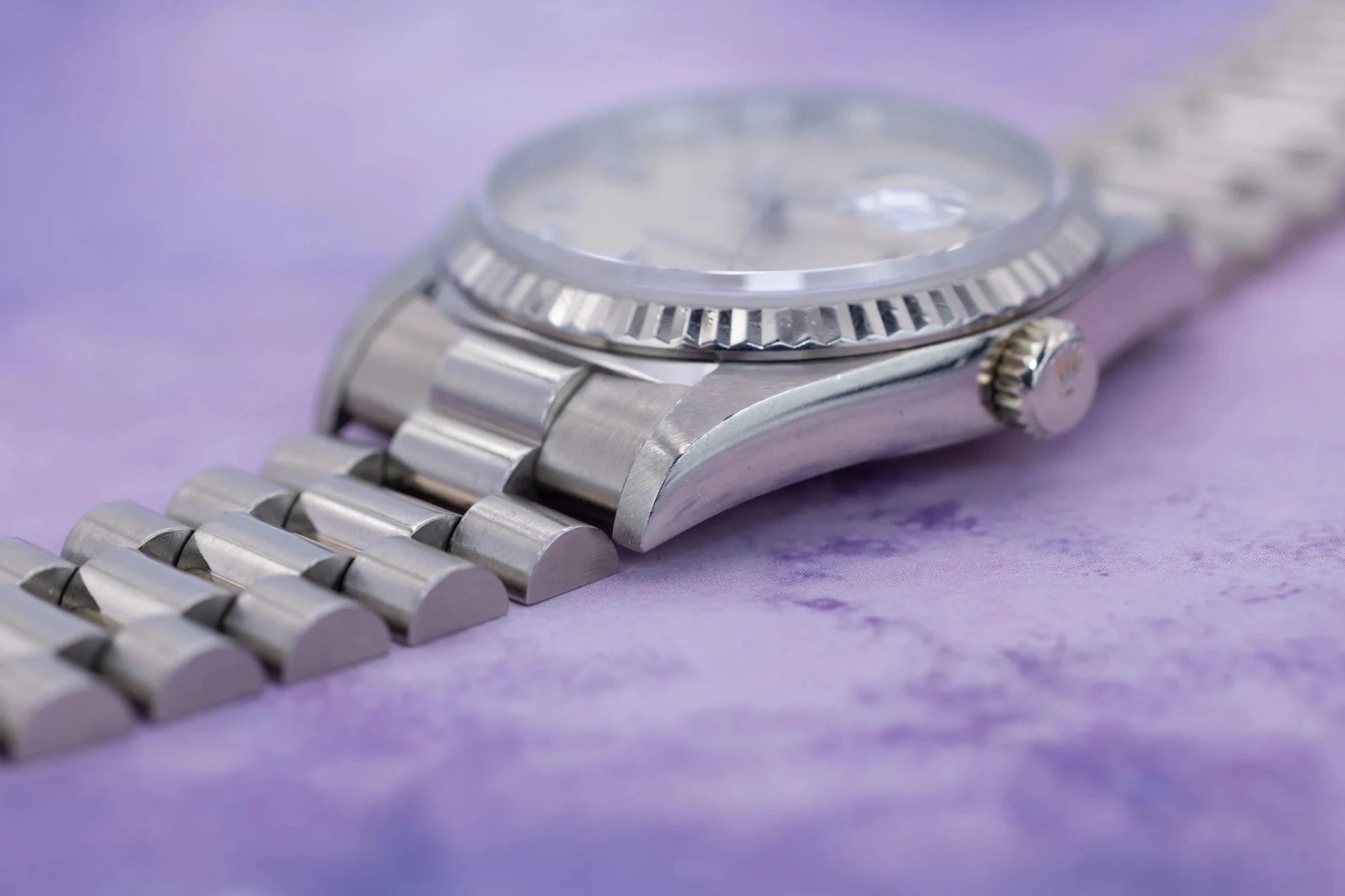 1995 Rolex Day-Date Ref. 18239 | Silver Diamond Dial - Sierra Time Co