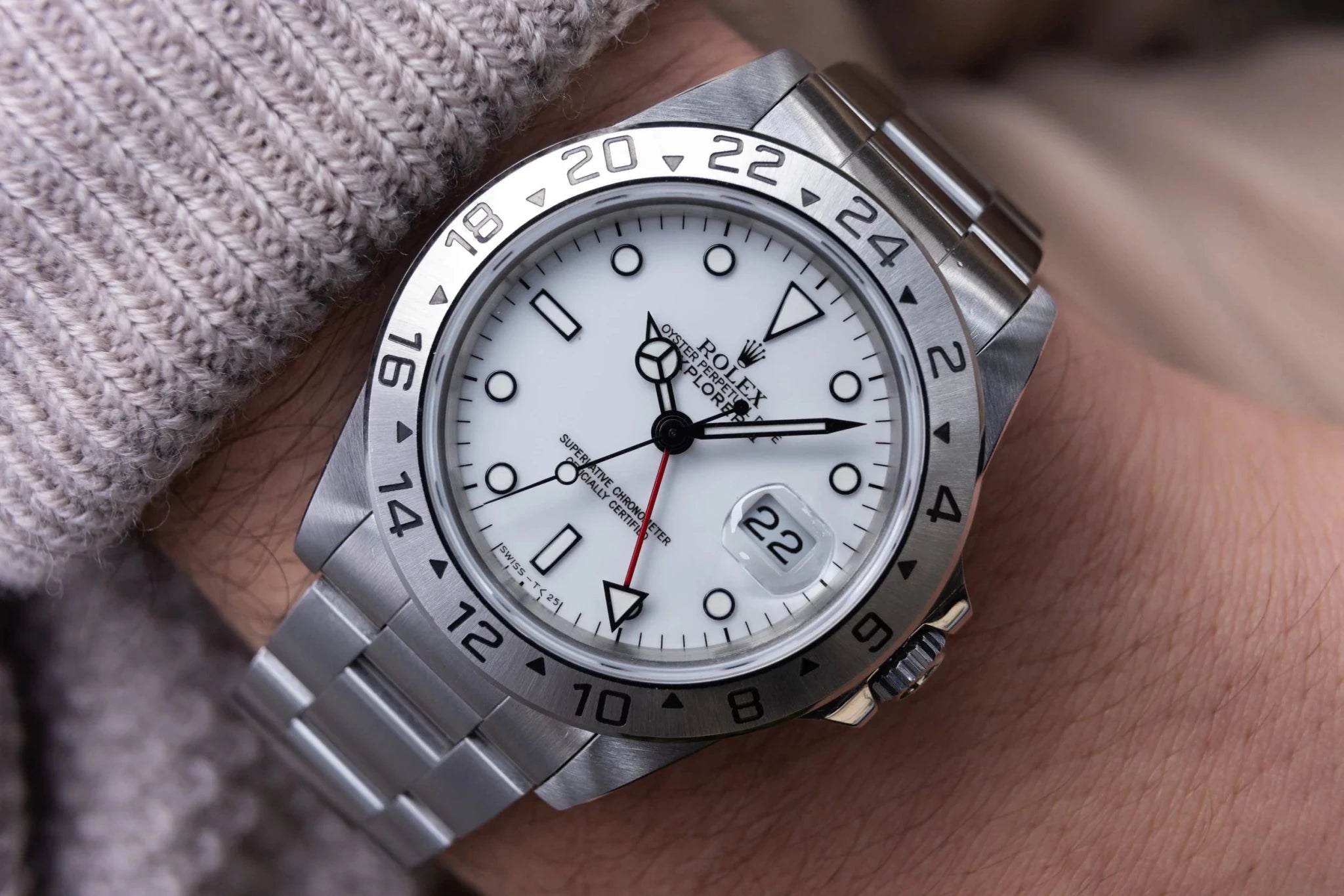 1995 Rolex Explorer II Ref. 16570 Polar | Early Tritium Gloss Dial - Sierra Time Co