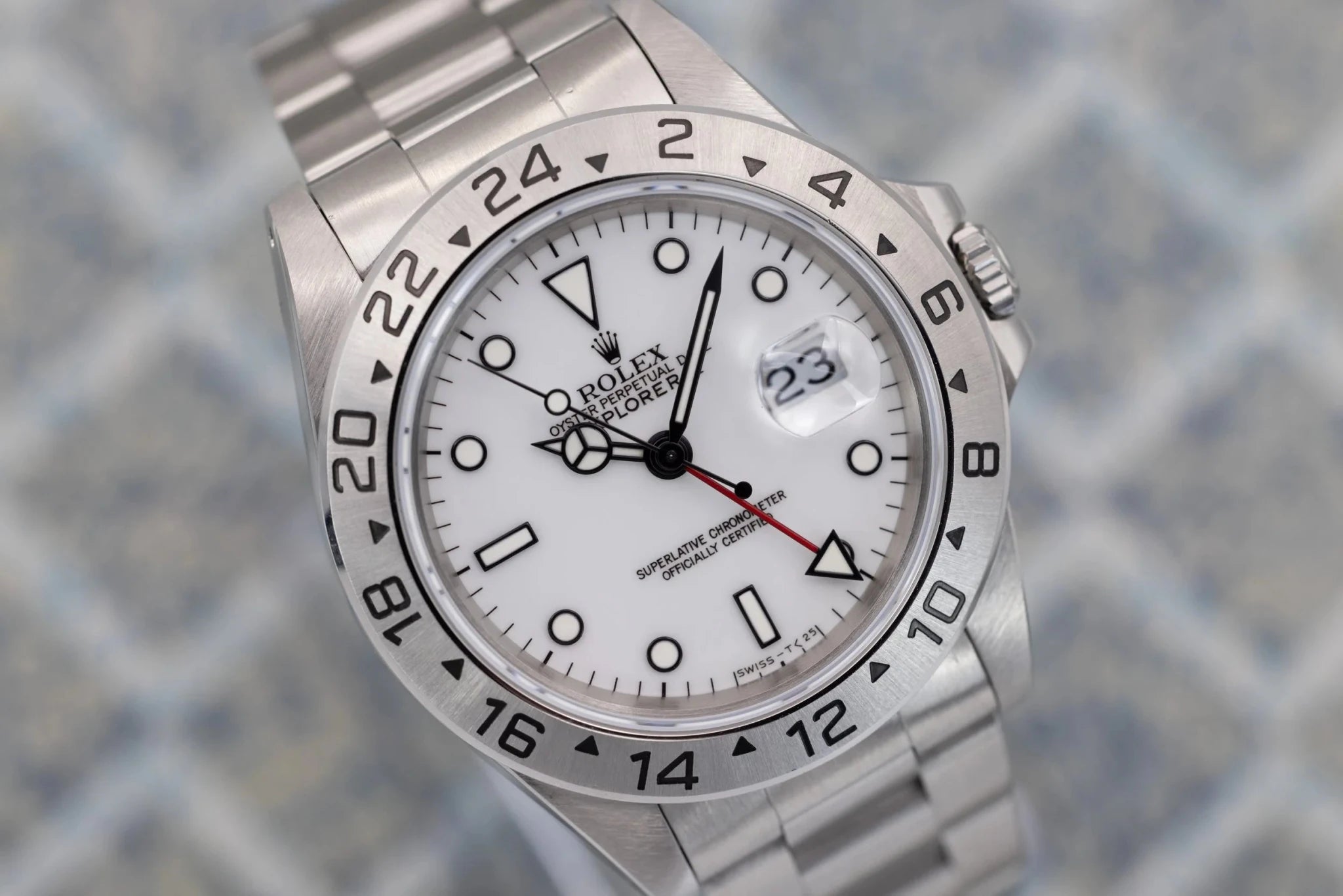 1995 Rolex Explorer II Ref. 16570 Polar | Early Tritium Gloss Dial - Sierra Time Co