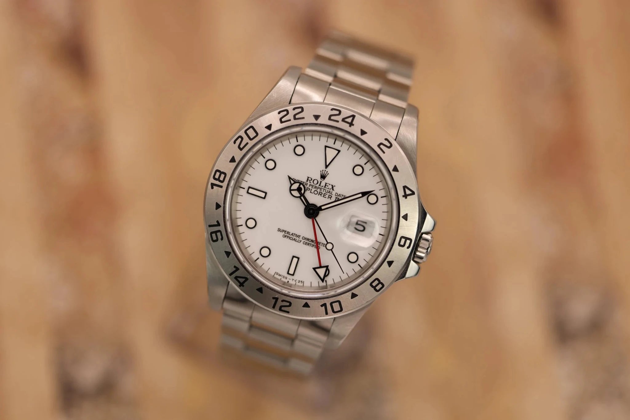1995 Rolex Explorer II Ref. 16570 | Polar | Tritium Dial - Sierra Time Co