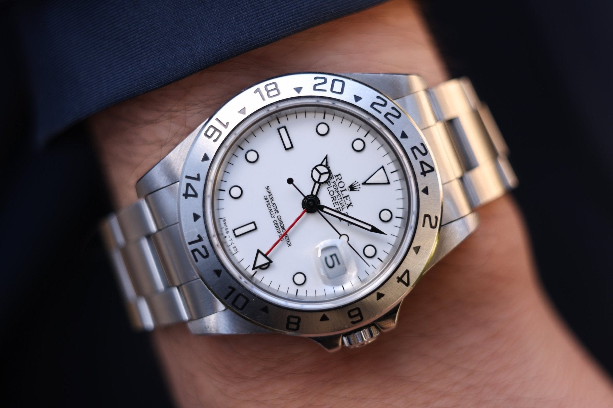 1995 Rolex Explorer II Ref. 16570 | Polar | Tritium Dial - Sierra Time Co