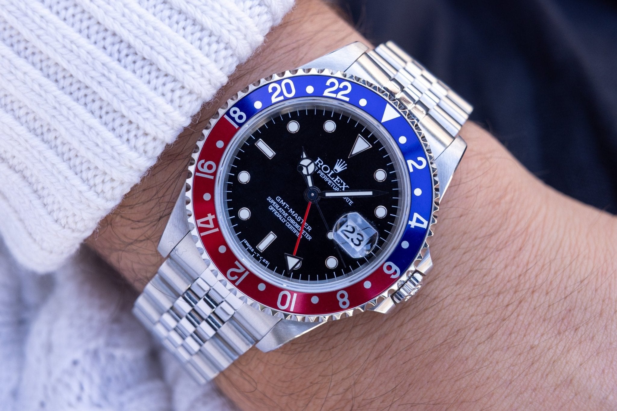 1995 Rolex GMT Master Ref. 16700 | Pepsi | Jubilee and Oyster Bracelets - Sierra Time Co