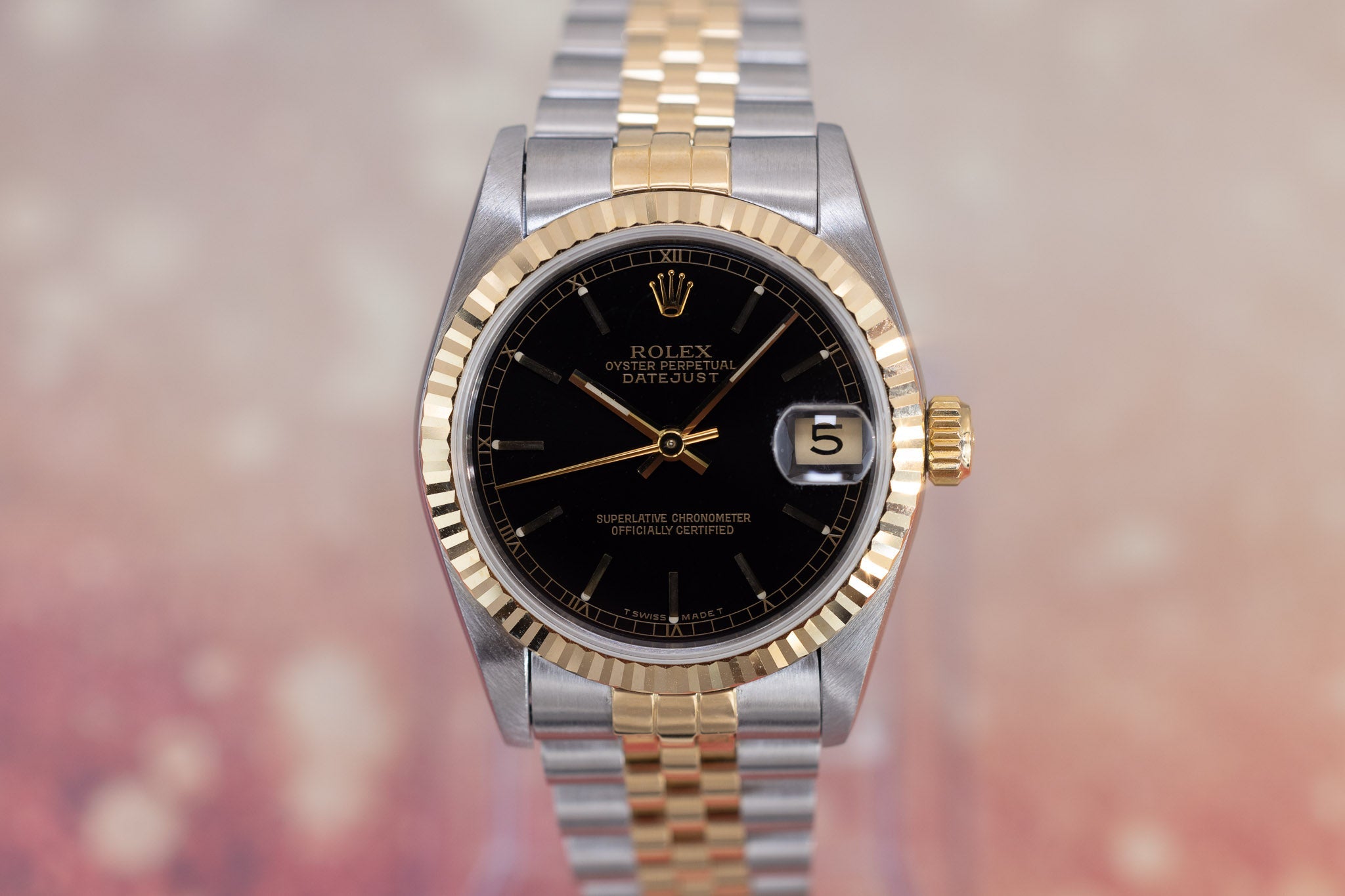 1995 Rolex Ladies Datejust Ref. 68273 | Two-Tone | 31mm | Black Dial - Sierra Time Co