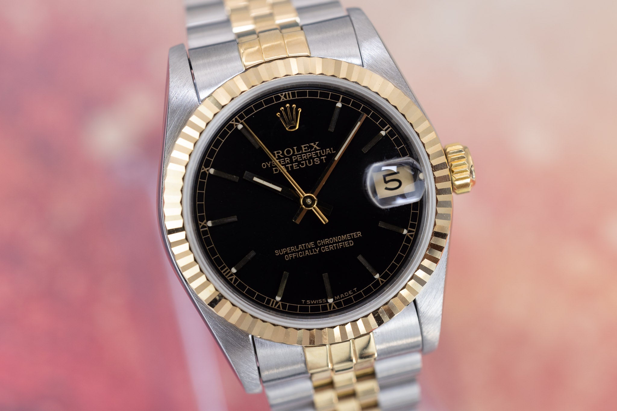 1995 Rolex Ladies Datejust Ref. 68273 | Two-Tone | 31mm | Black Dial - Sierra Time Co