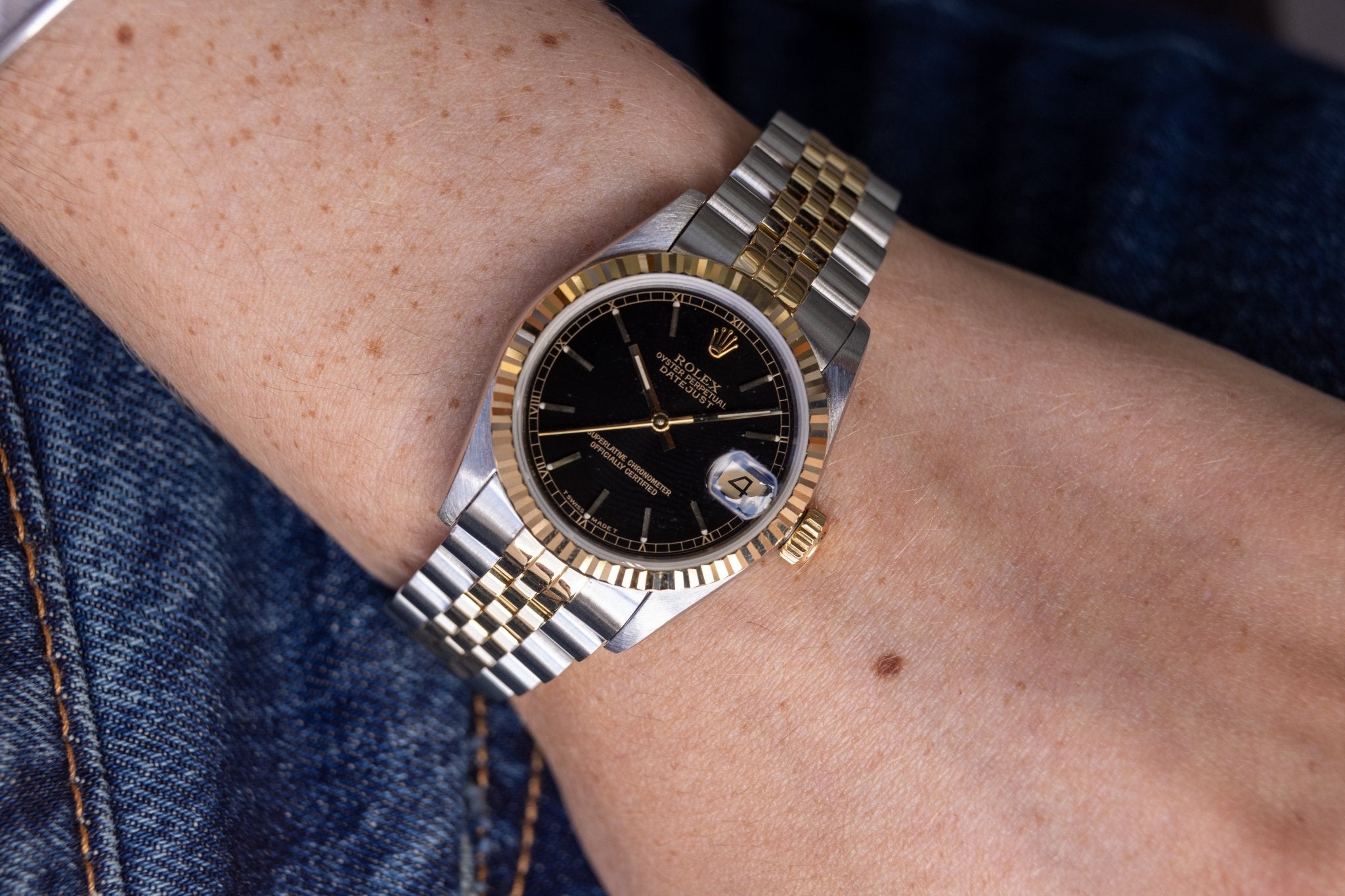 1995 Rolex Ladies Datejust Ref. 68273 | Two-Tone | 31mm | Black Dial - Sierra Time Co
