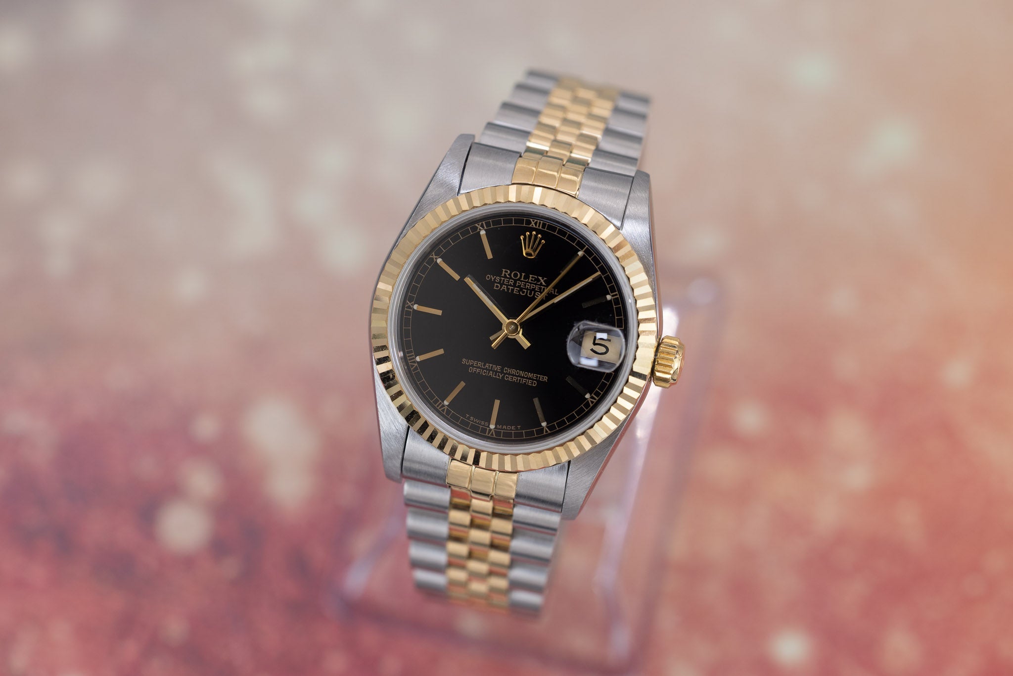 1995 Rolex Ladies Datejust Ref. 68273 | Two-Tone | 31mm | Black Dial - Sierra Time Co