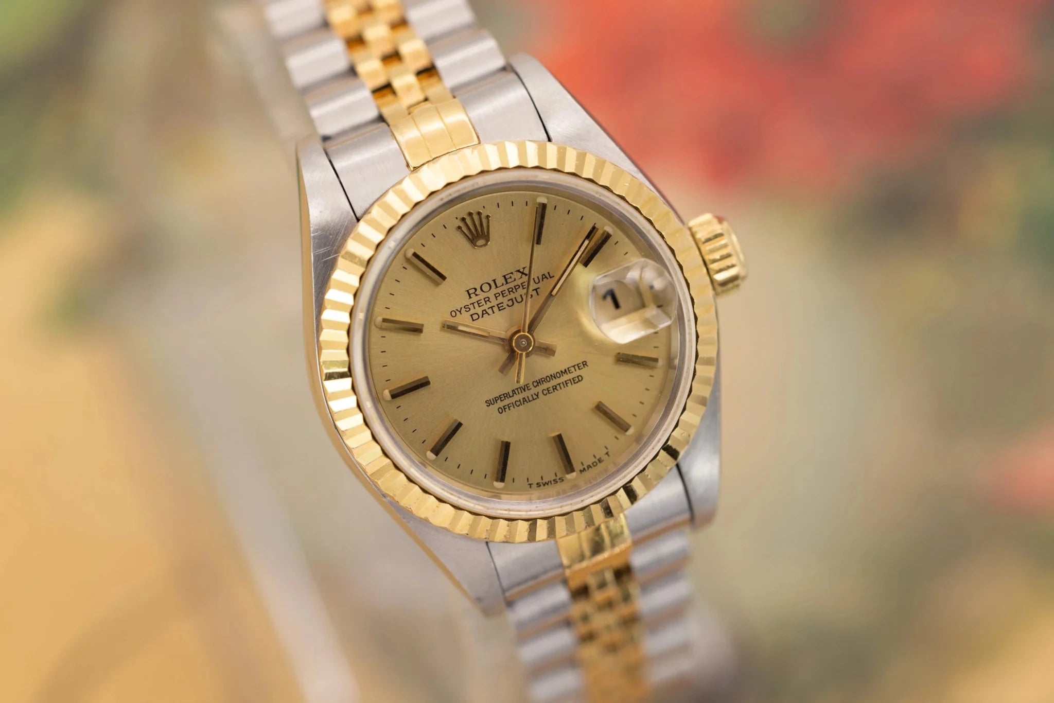 1995 Rolex Ladies Datejust Ref. 69173 | Champagne Dial | Papers - Sierra Time Co