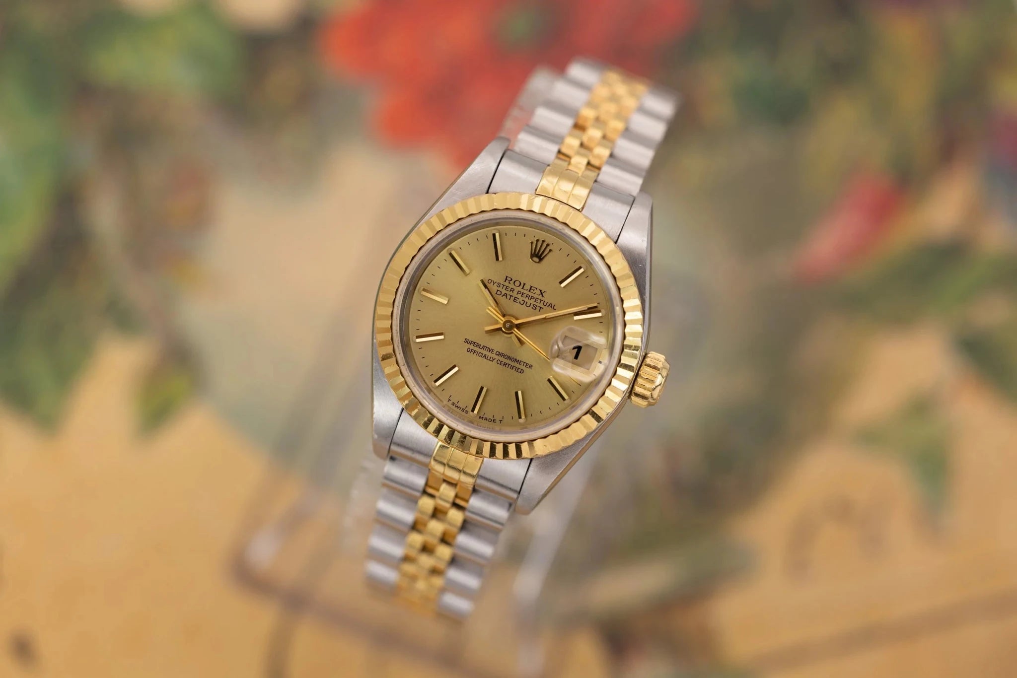 1995 Rolex Ladies Datejust Ref. 69173 | Champagne Dial | Papers - Sierra Time Co