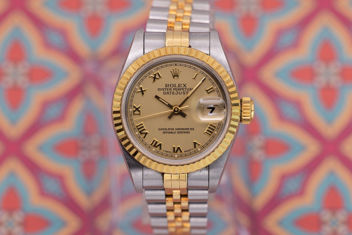 1995 Rolex Ladies Datejust Ref. 69173 | Champagne Roman Numeral Dial - Sierra Time Co