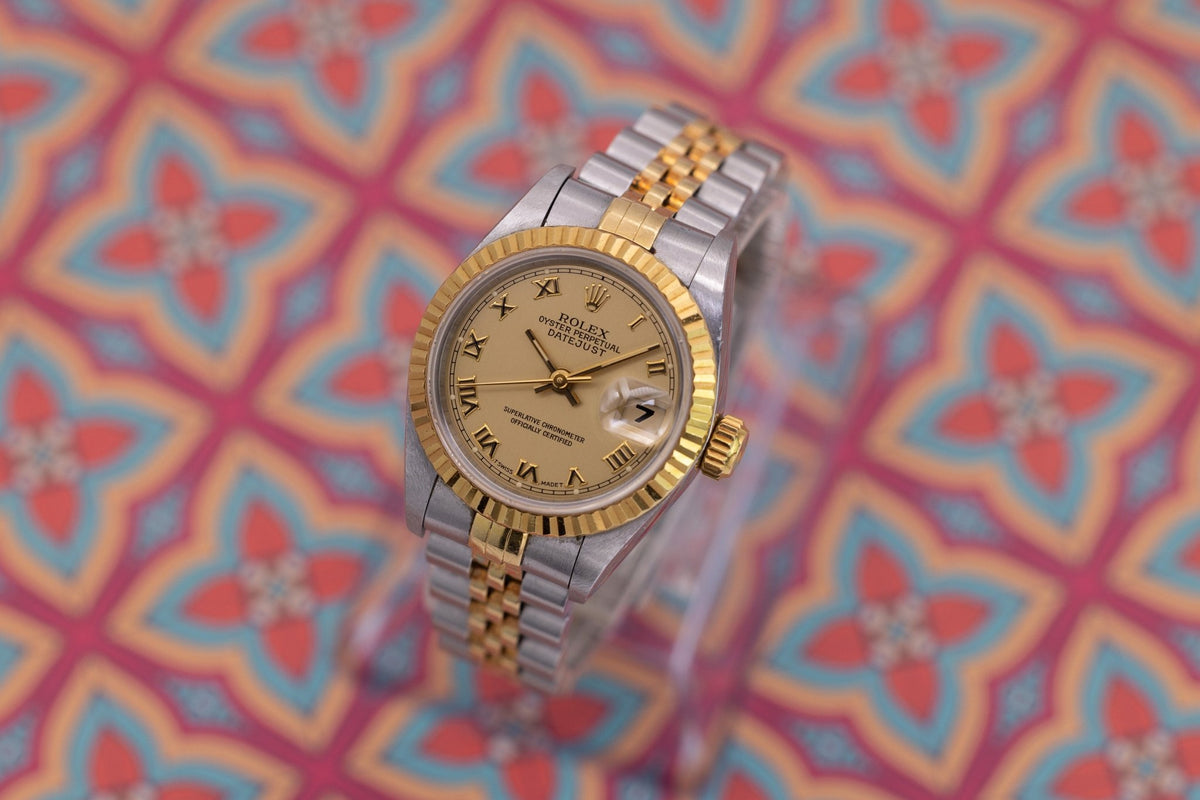 1995 Rolex Ladies Datejust Ref. 69173 | Champagne Roman Numeral Dial - Sierra Time Co