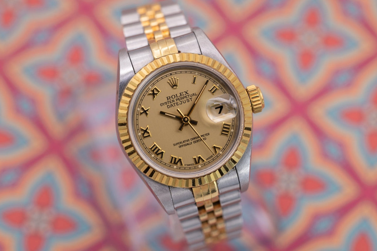 1995 Rolex Ladies Datejust Ref. 69173 | Champagne Roman Numeral Dial - Sierra Time Co