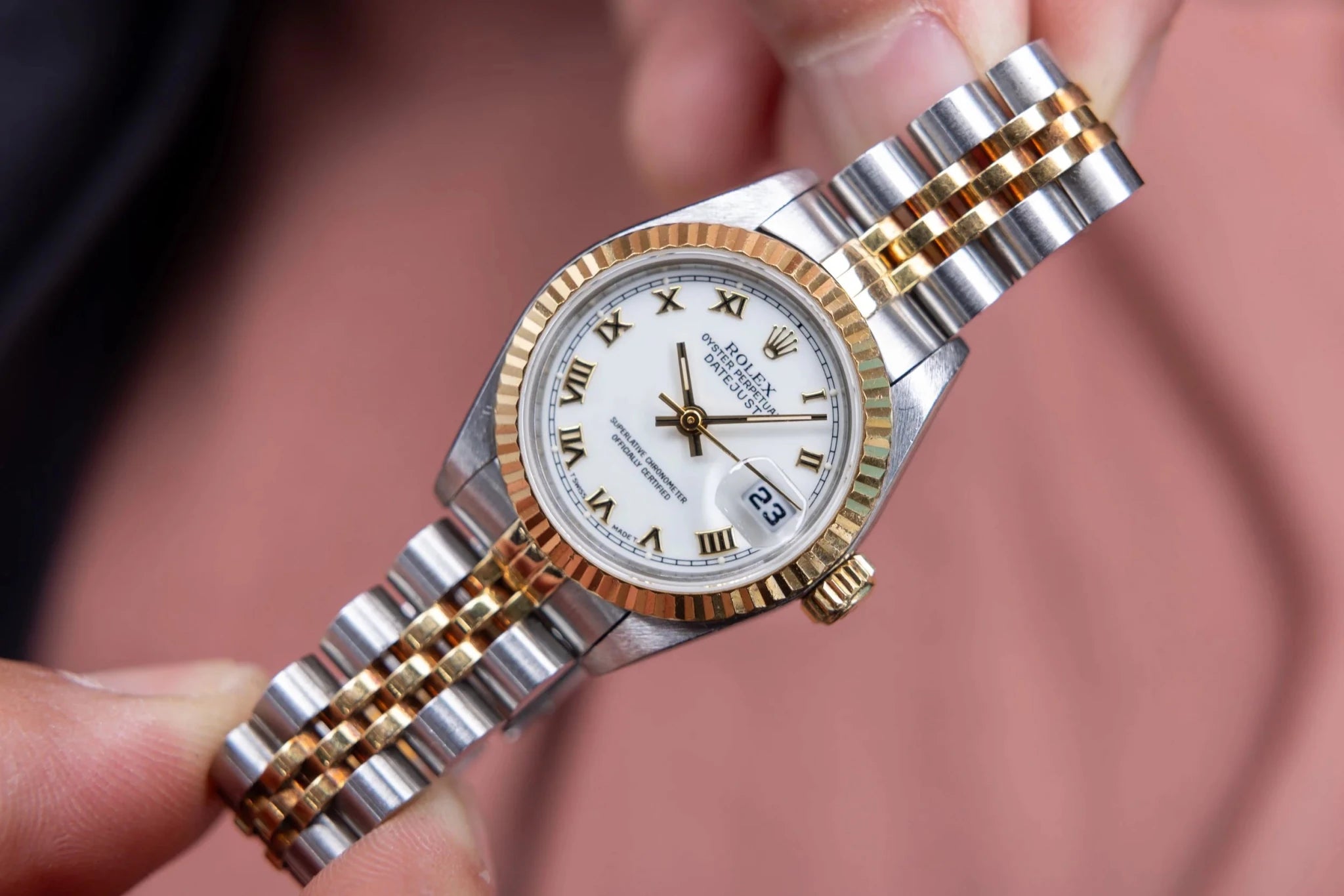 1995 Rolex Ladies Datejust Ref. 69173 | White Roman Numeral Dial - Sierra Time Co
