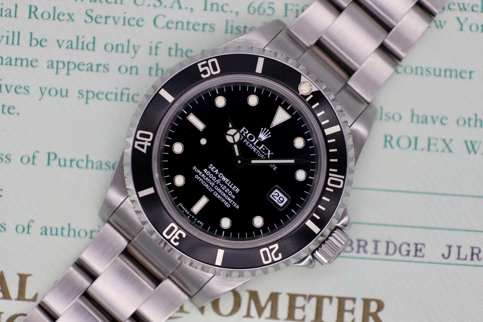 1995 Rolex Sea Dweller Ref. 16600 | Box and Papers - Sierra Time Co