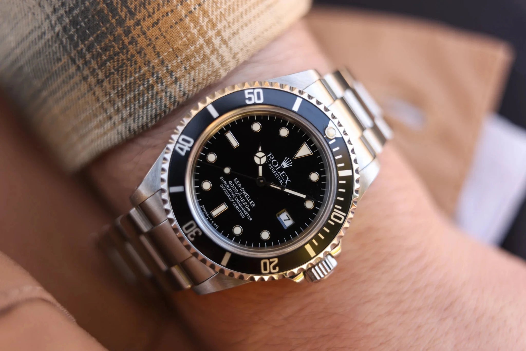 1995 Rolex Sea-Dweller Ref. 16600 | Creamy Patina - Sierra Time Co