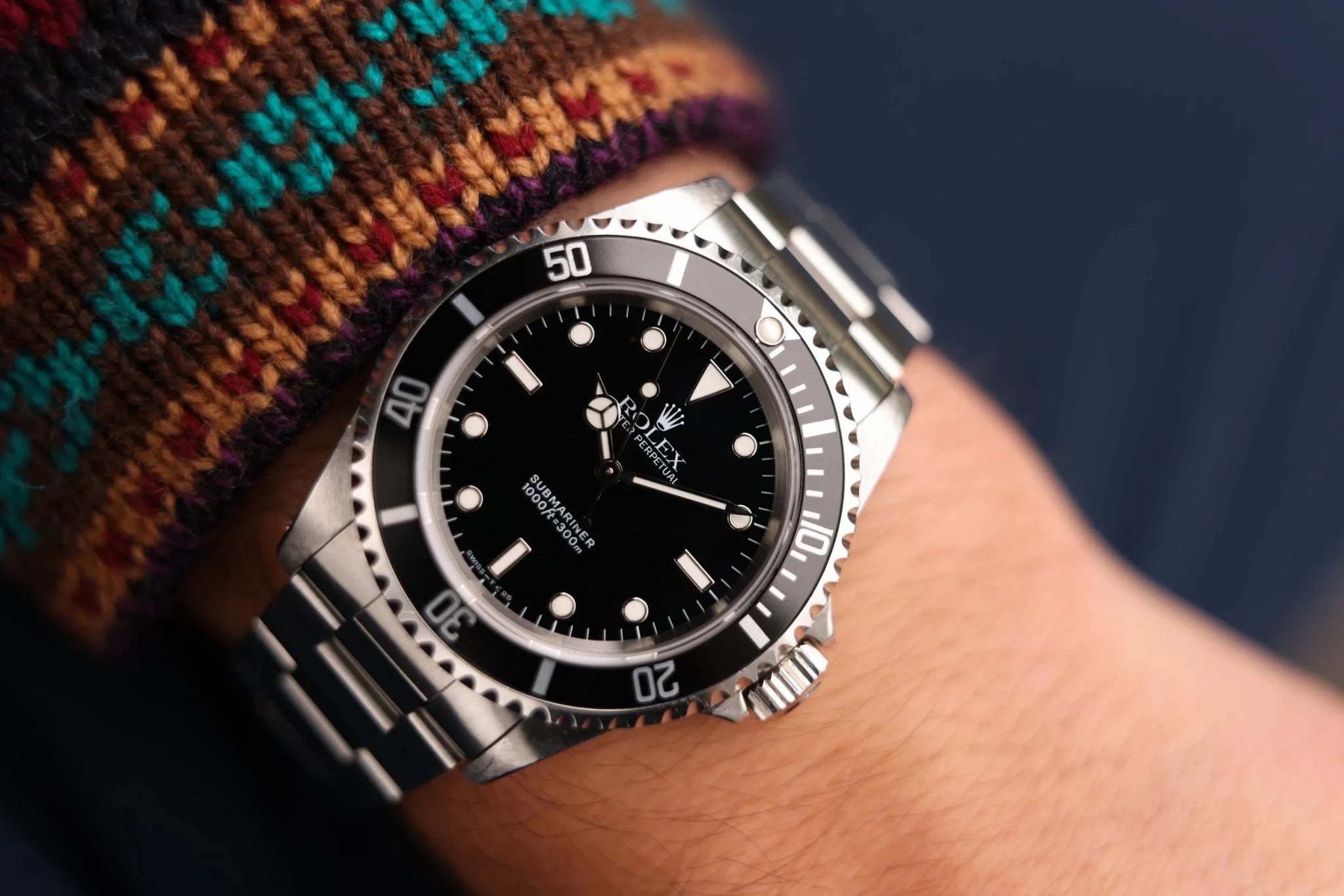 1995 Rolex Submariner Ref. 14060 | Creamy Patina | Box and Papers - Sierra Time Co