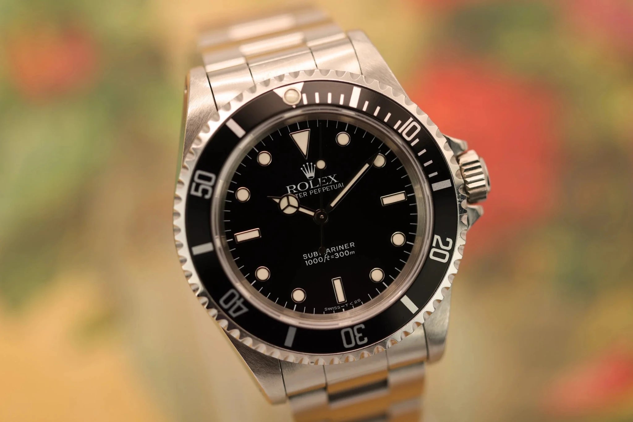 1995 Rolex Submariner Ref. 14060 | Creamy Patina | Box and Papers - Sierra Time Co