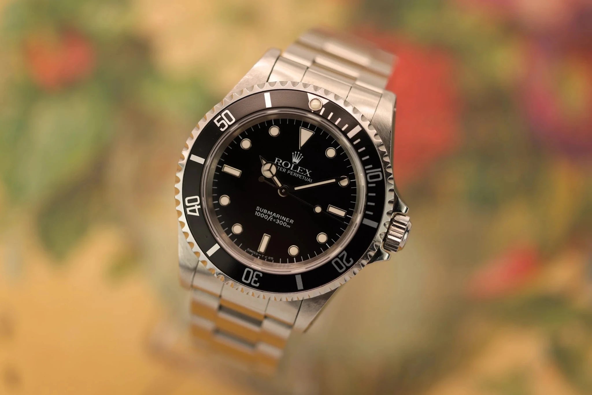 1995 Rolex Submariner Ref. 14060 | Creamy Patina | Box and Papers - Sierra Time Co