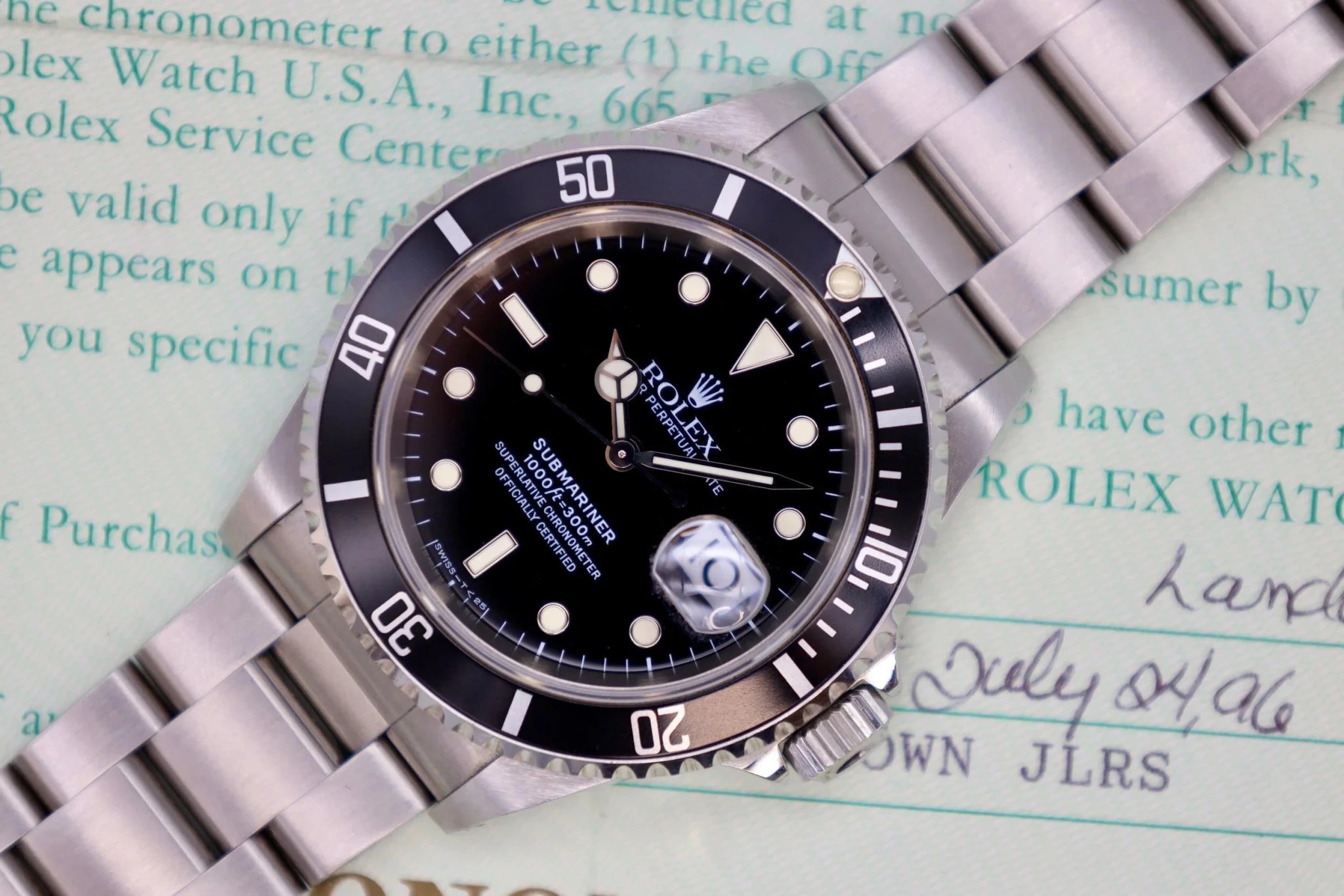 1995 Rolex Submariner Ref. 16610 | Papers - Sierra Time Co