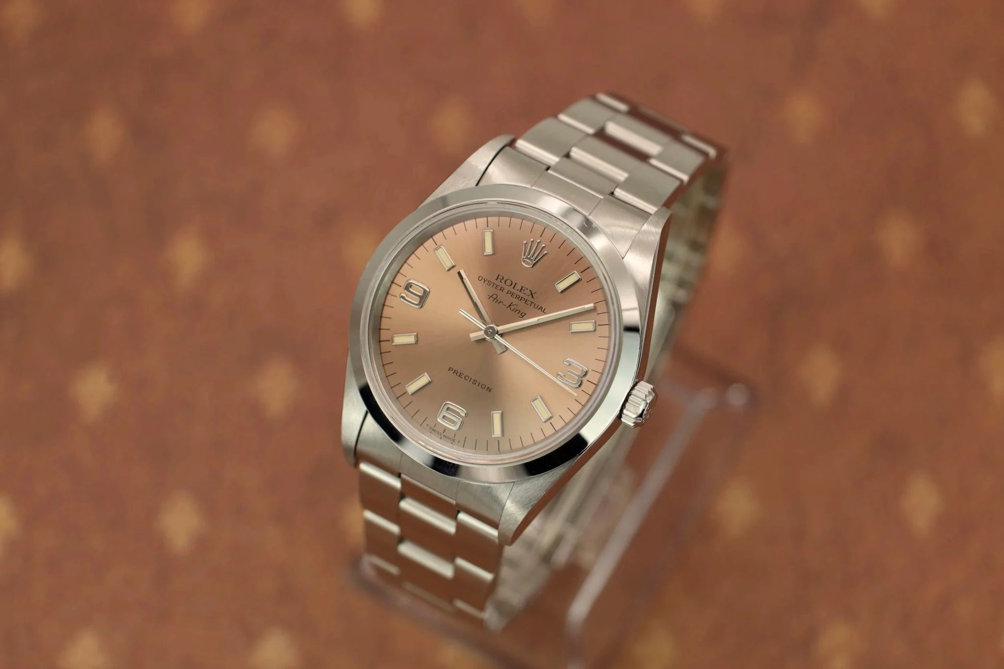 1996 Rolex Air-King Ref. 14000 | Salmon 3-6-9 Dial - Sierra Time Co