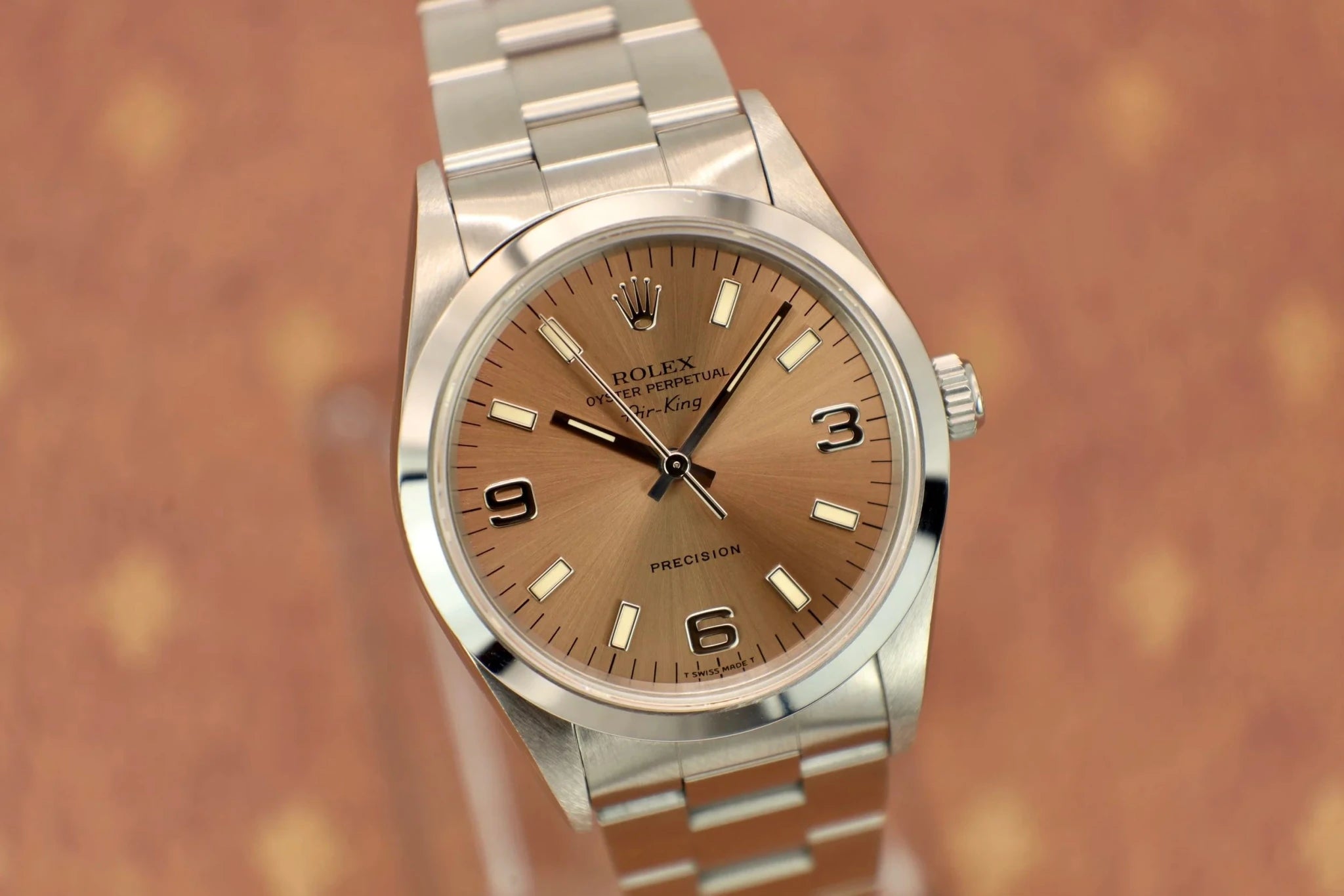 1996 Rolex Air-King Ref. 14000 | Salmon 3-6-9 Dial - Sierra Time Co
