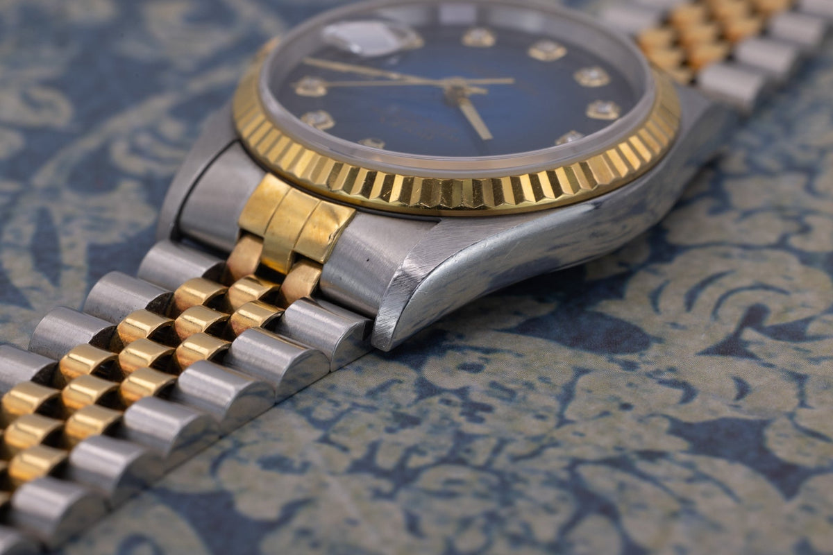 1996 Rolex Datejust Ref. 16233 | Blue Vignette Diamond Dial - Sierra Time Co