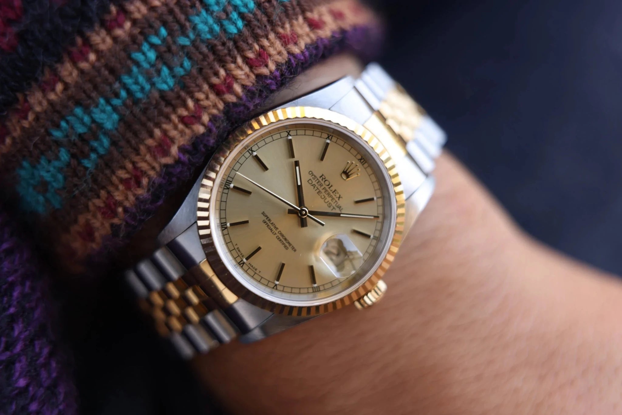 1996 Rolex Datejust Ref. 16233 | Champagne Dial - Sierra Time Co