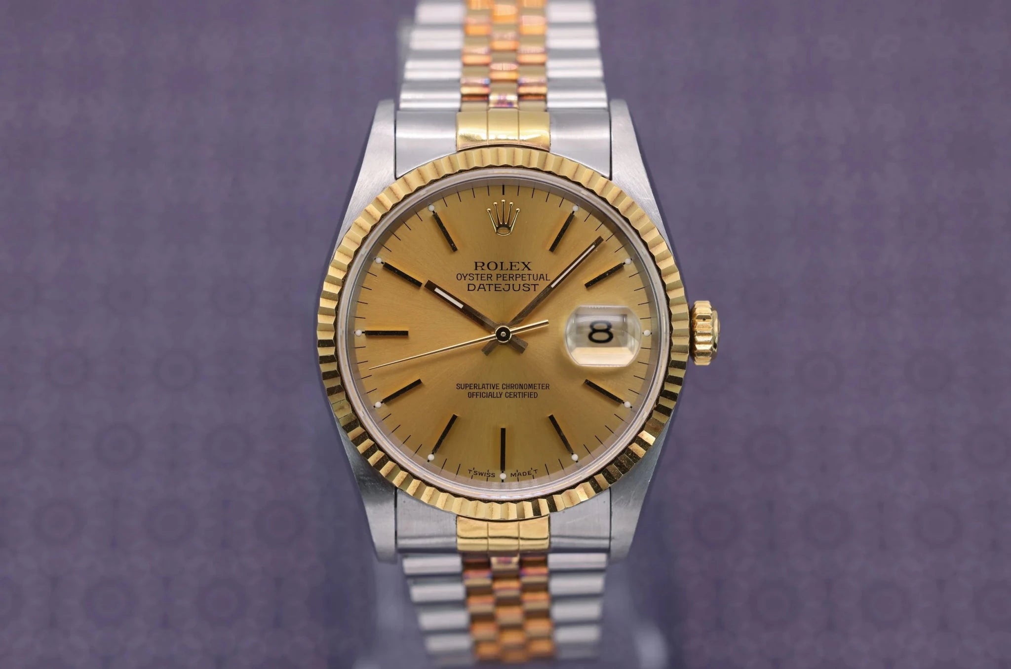 1996 Rolex Datejust Ref. 16233 | Champagne Dial | Box and Papers - Sierra Time Co