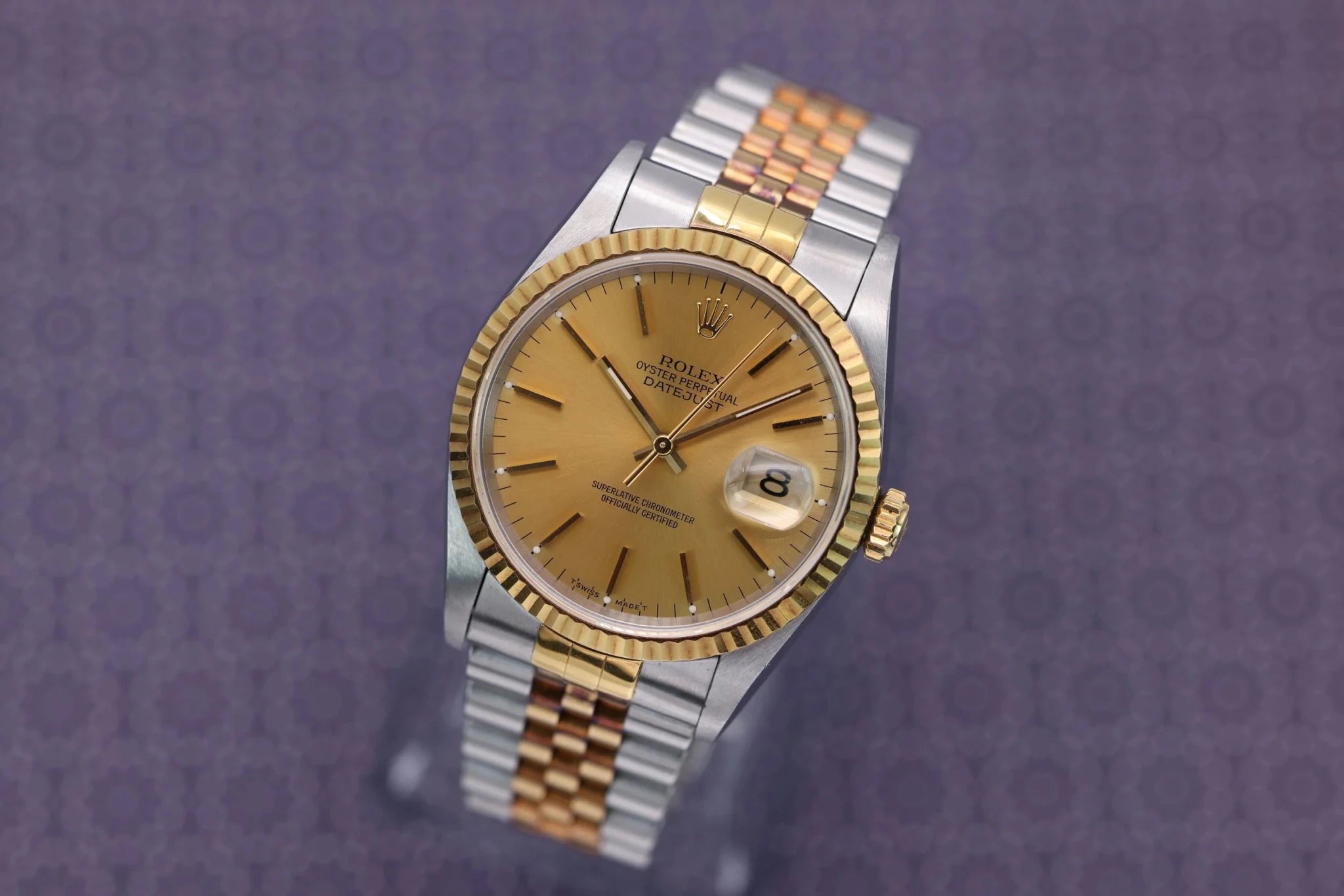1996 Rolex Datejust Ref. 16233 | Champagne Dial | Box and Papers - Sierra Time Co