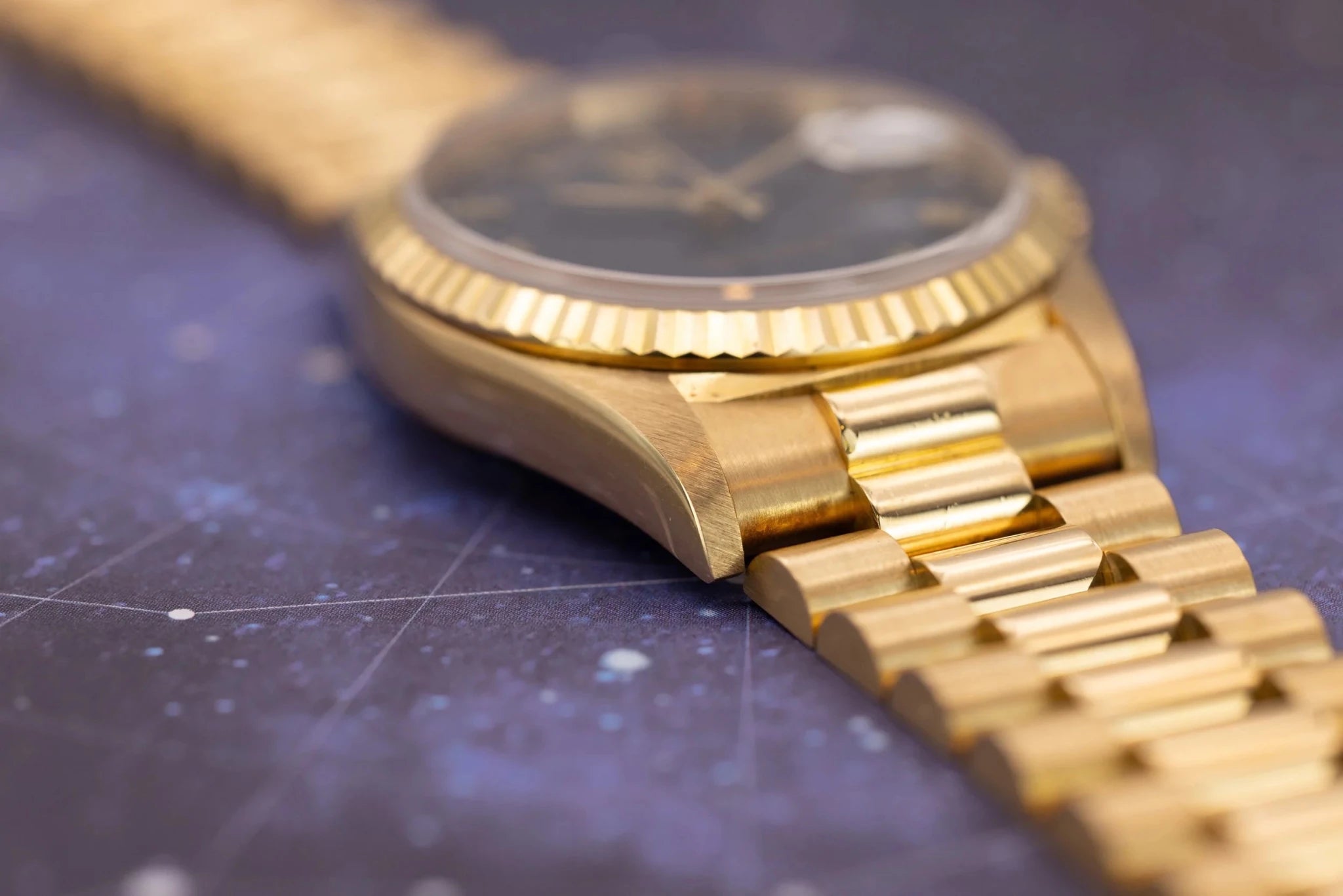 1996 Rolex Day-Date Ref. 18238 | Matte Blue Roman Dial | Box and Papers - Sierra Time Co