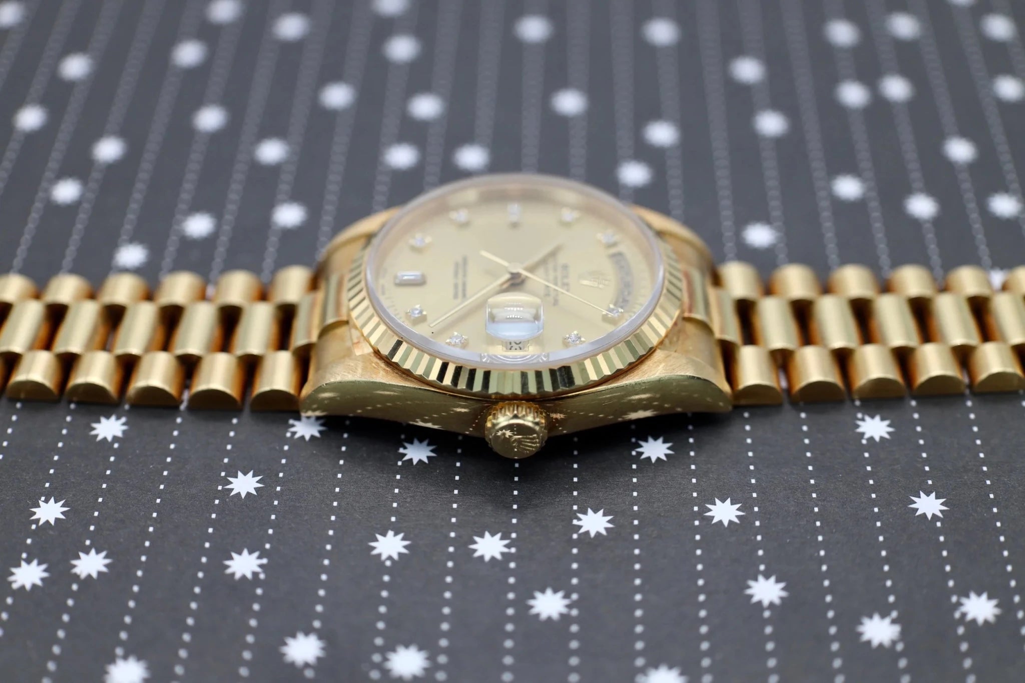1996 Rolex Day-Date Ref. 18238 | Unpolished | Diamond Dial - Sierra Time Co