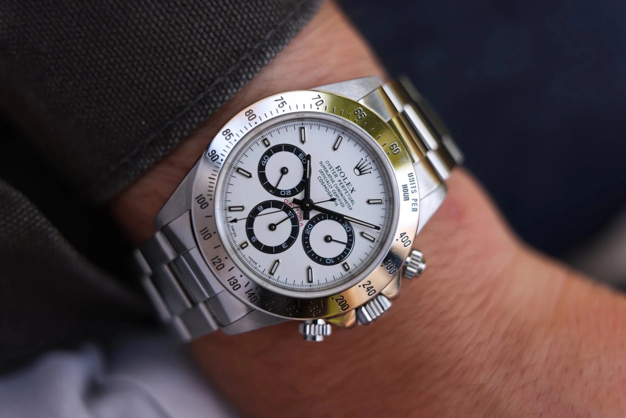 1996 Rolex Daytona Ref. 16520 | White Dial | Box and Papers - Sierra Time Co