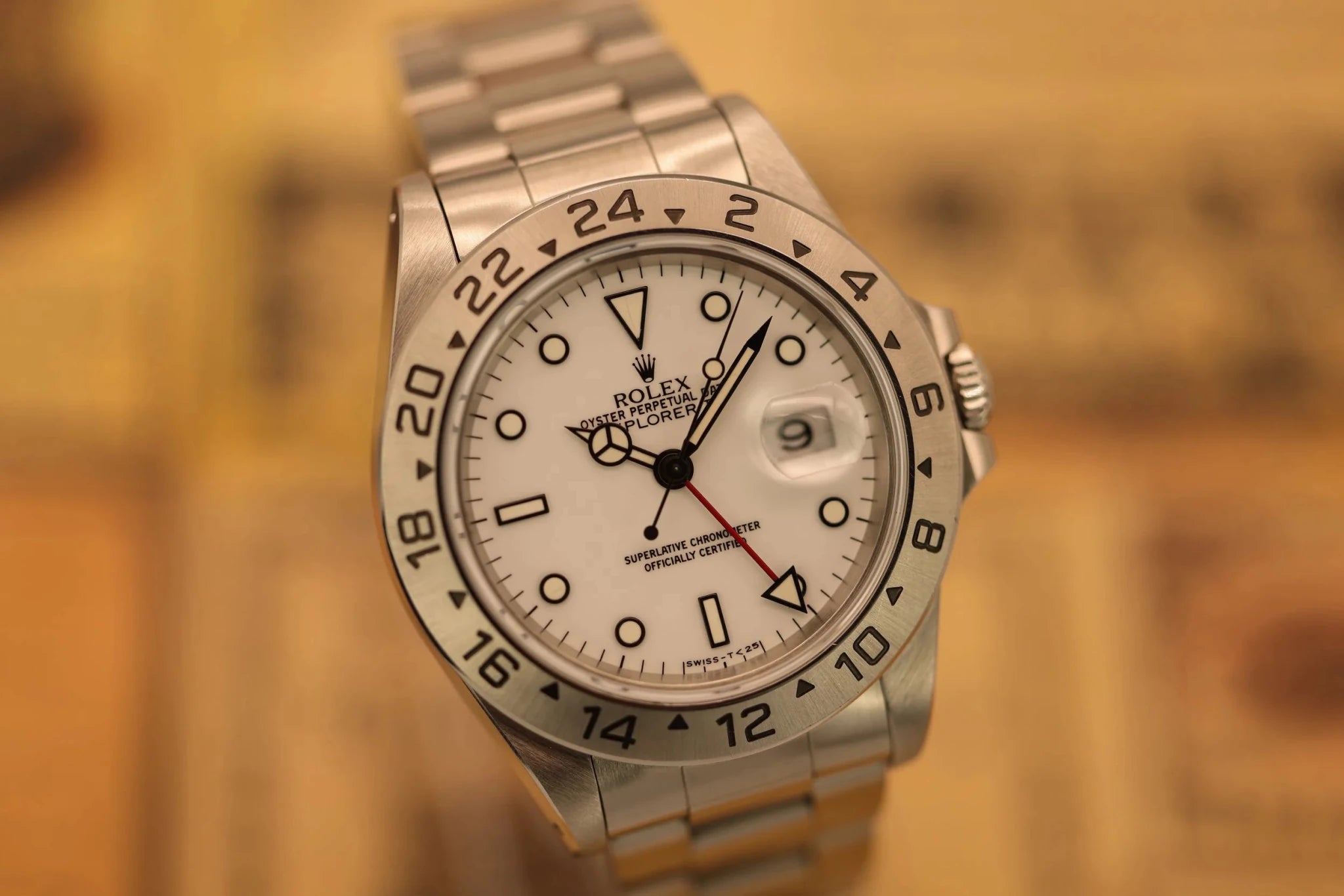 1996 Rolex Explorer II Ref. 16570 Polar | Creamy Patina - Sierra Time Co