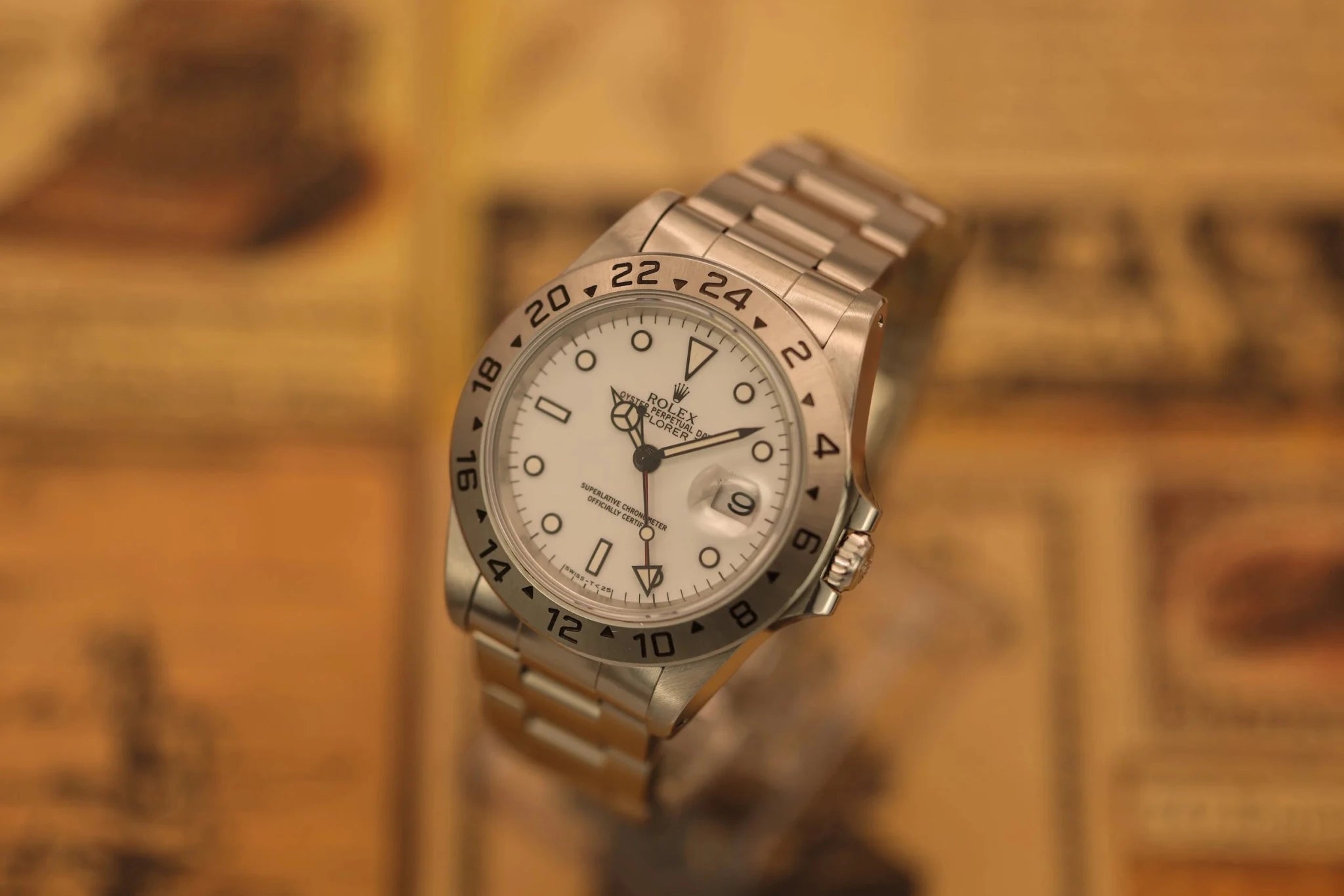 1996 Rolex Explorer II Ref. 16570 Polar | Creamy Patina - Sierra Time Co