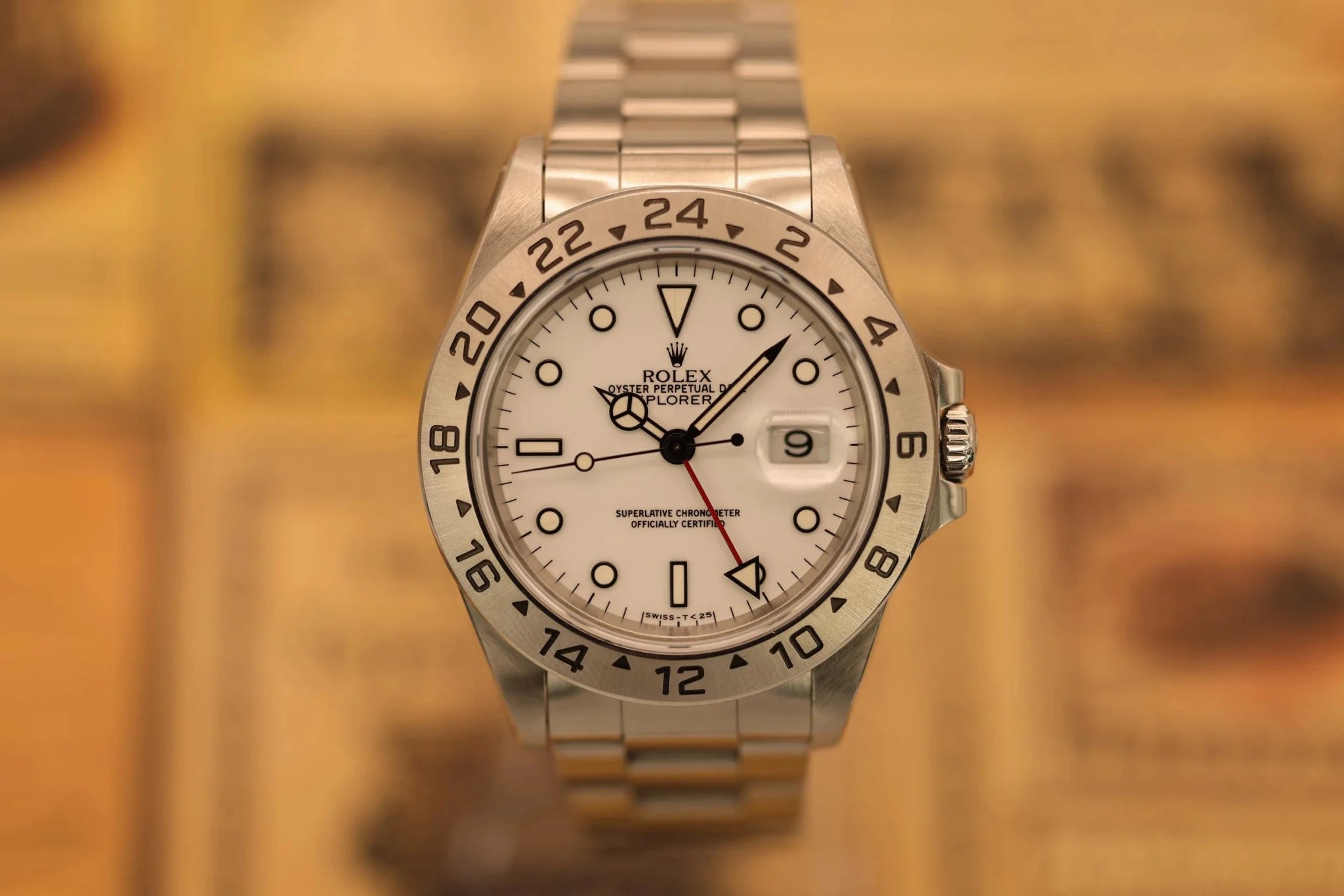 1996 Rolex Explorer II Ref. 16570 Polar | Creamy Patina - Sierra Time Co