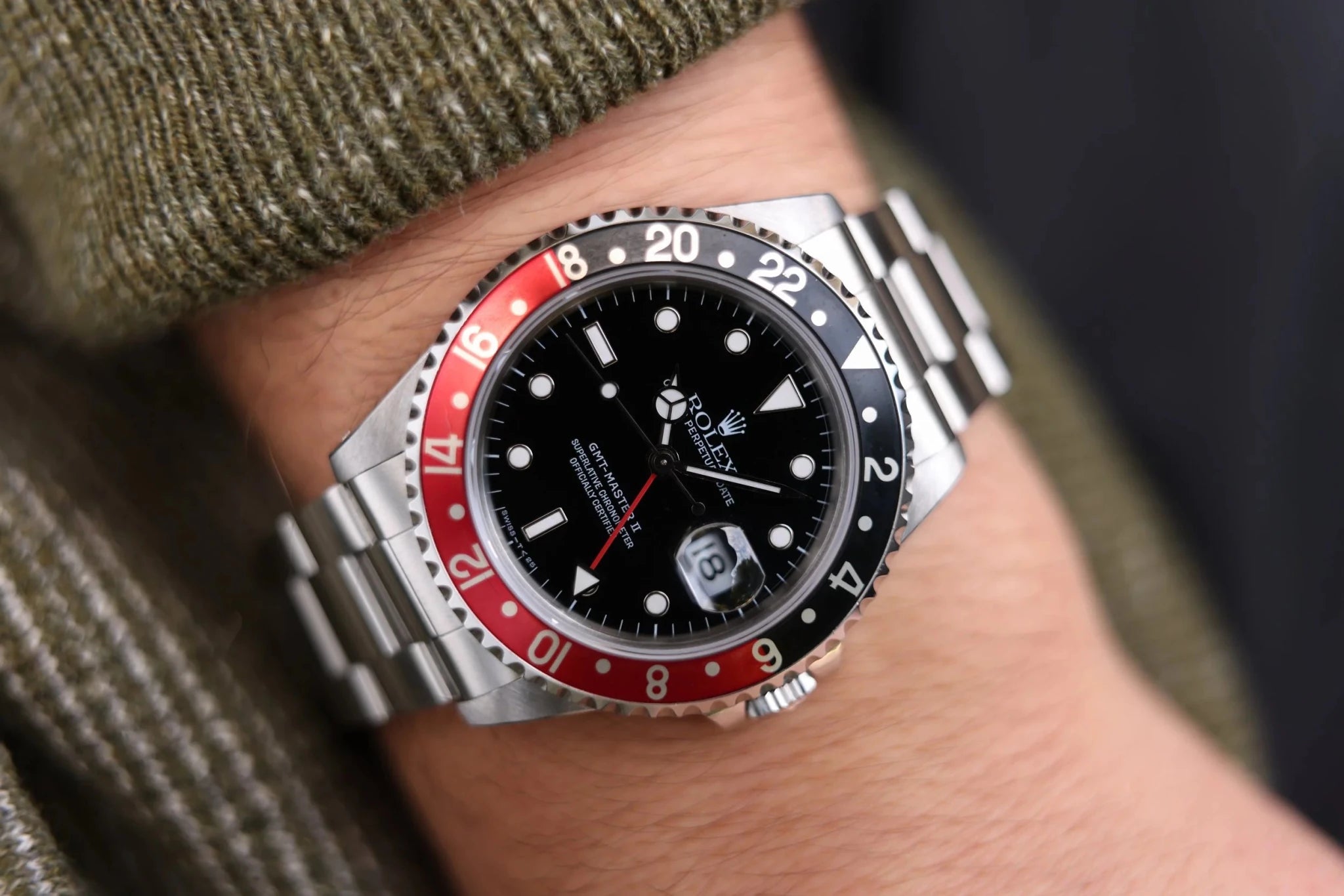 1996 Rolex GMT Master II Ref. 16710 | Box and Papers - Sierra Time Co
