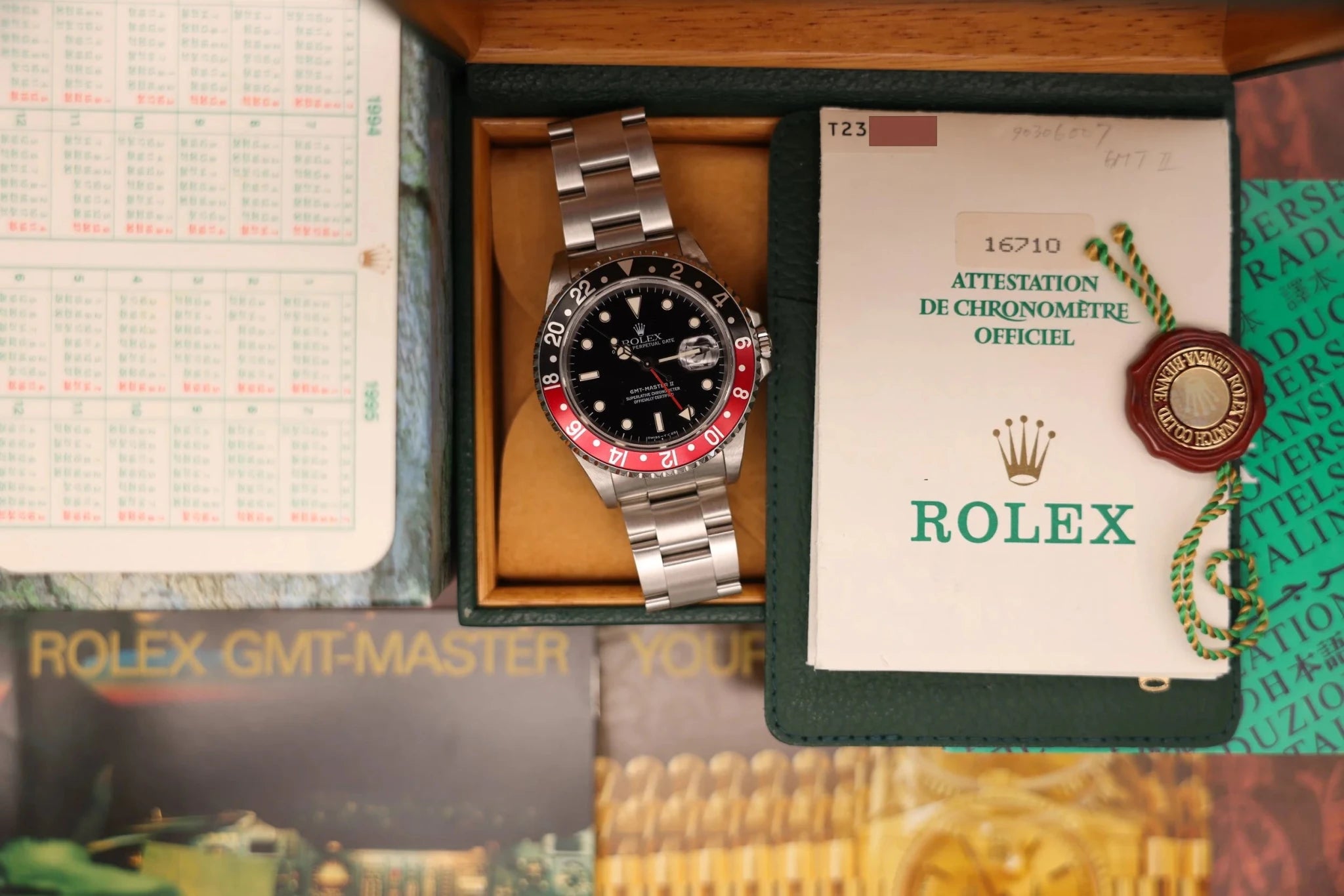 1996 Rolex GMT Master II Ref. 16710 | Coke | Box and Papers - Sierra Time Co
